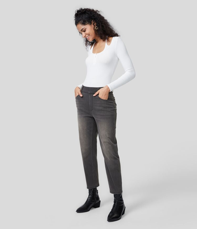 Faded Tapered Jeans