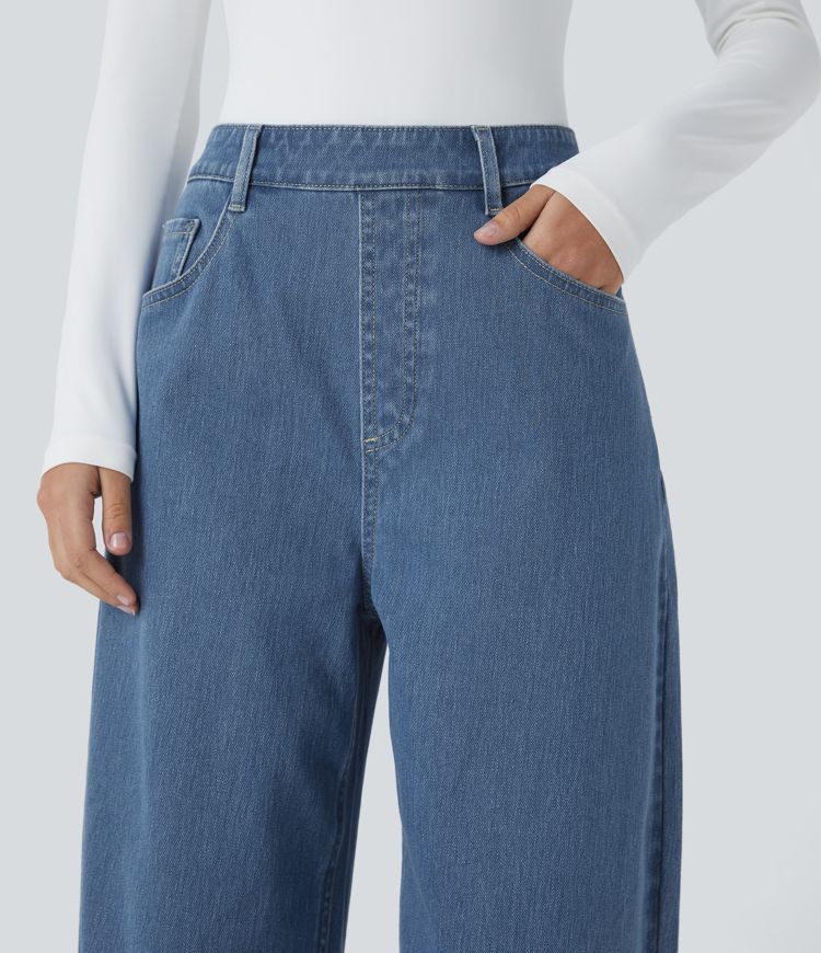 High-Waisted Baggy Jeans