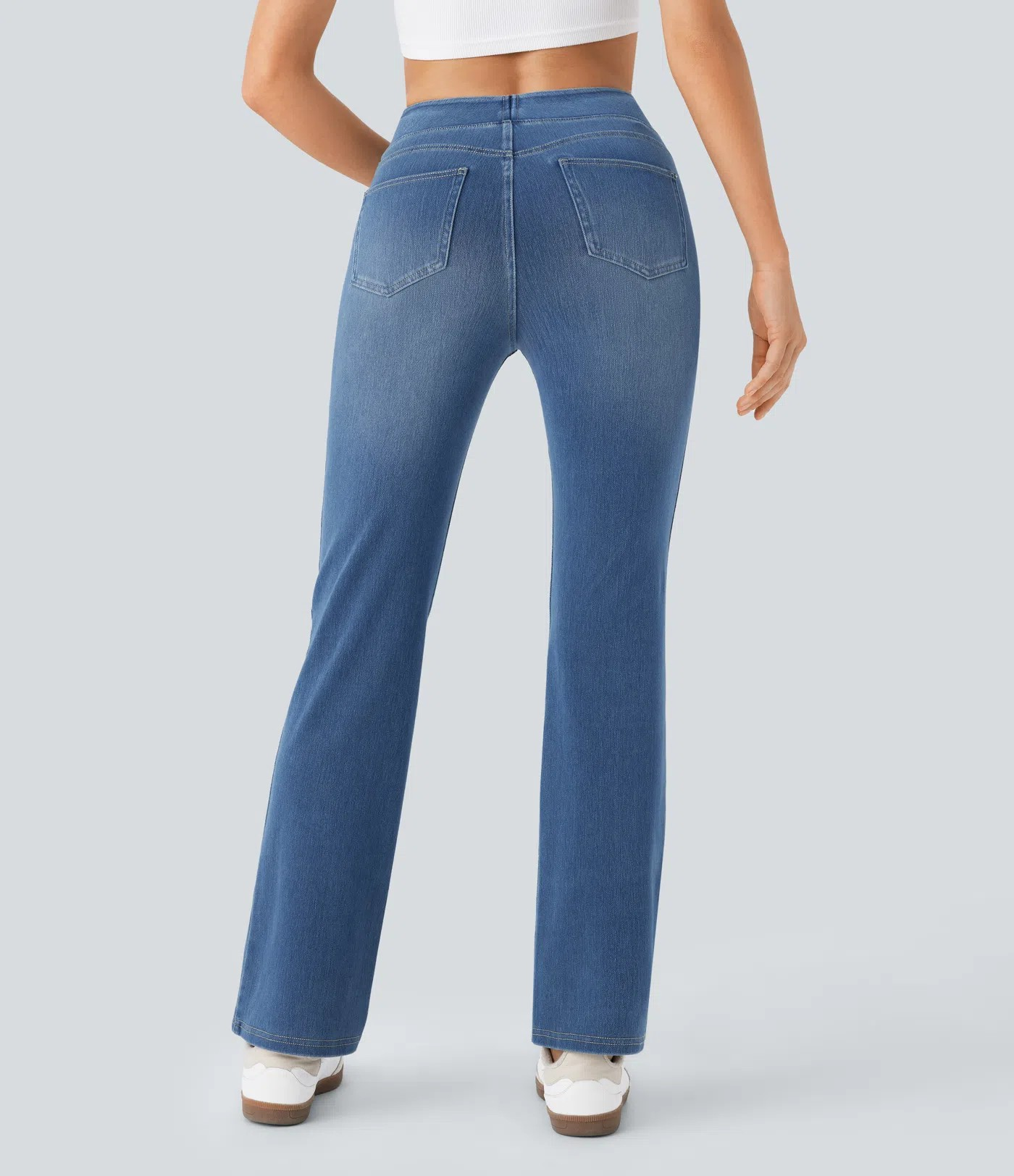 Washed Bootcut Jeans