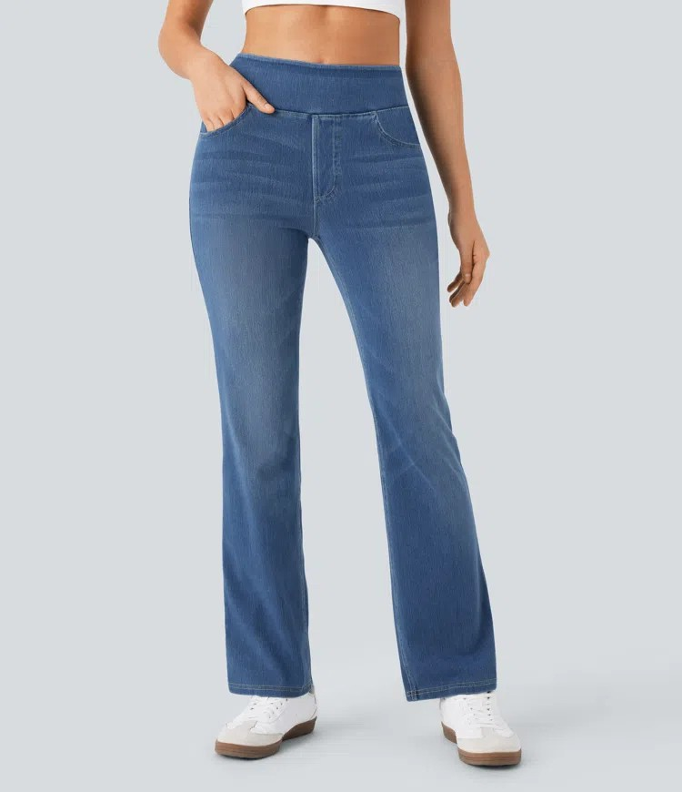 Washed Bootcut Jeans