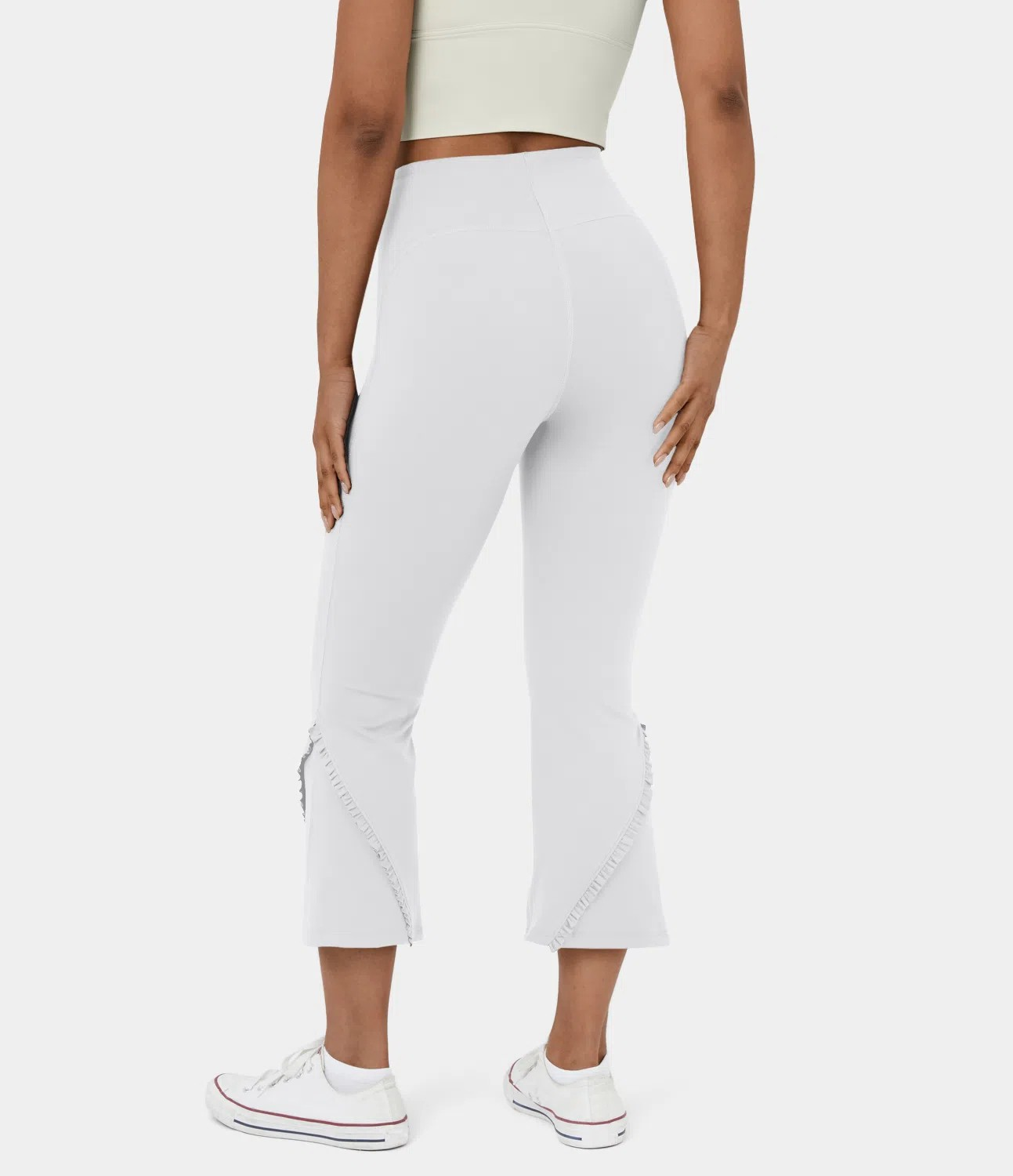 Ruffle flare capri