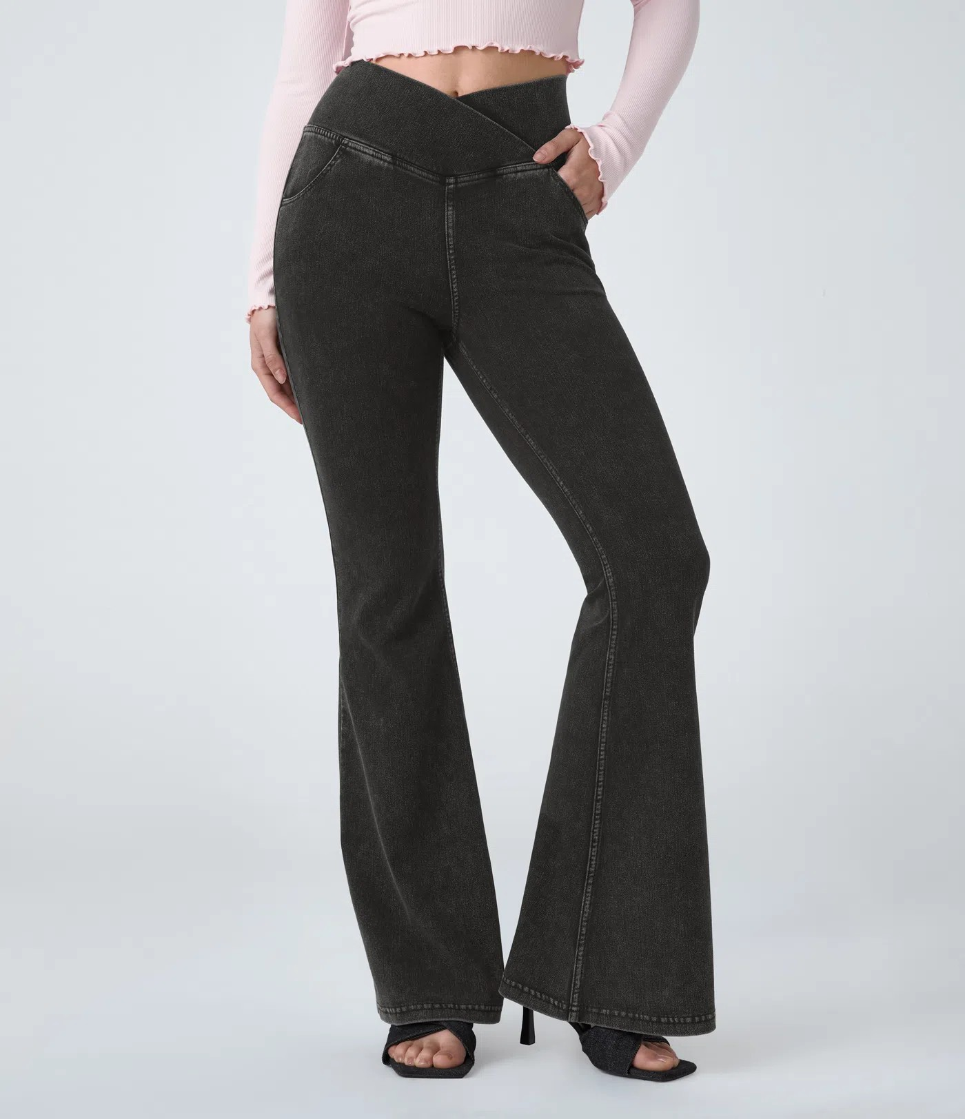 Crossover Flared Jeans