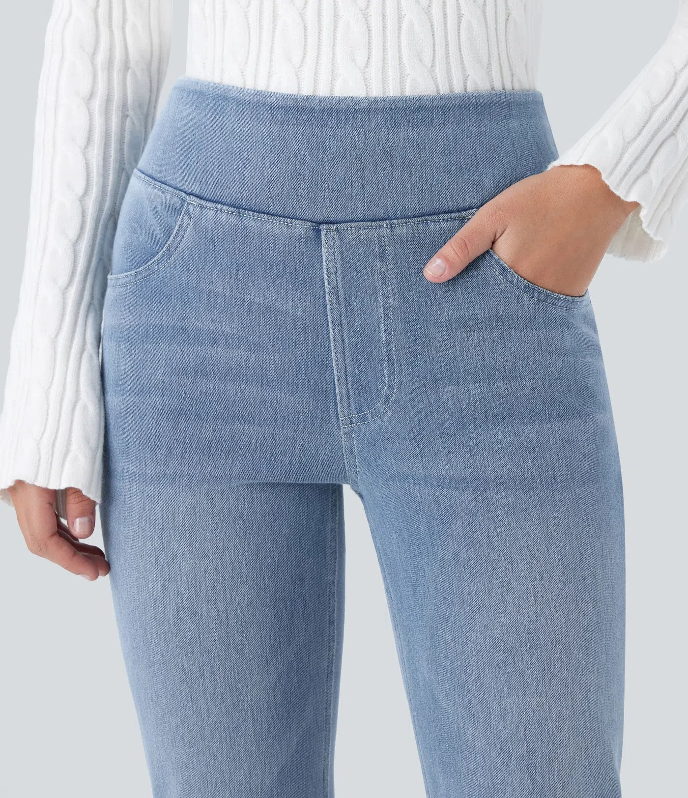 Washed Bootcut Jeans