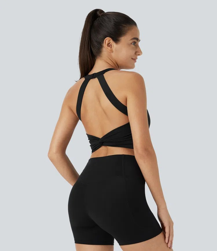 Softlyzero Plush Twist Crop Tank