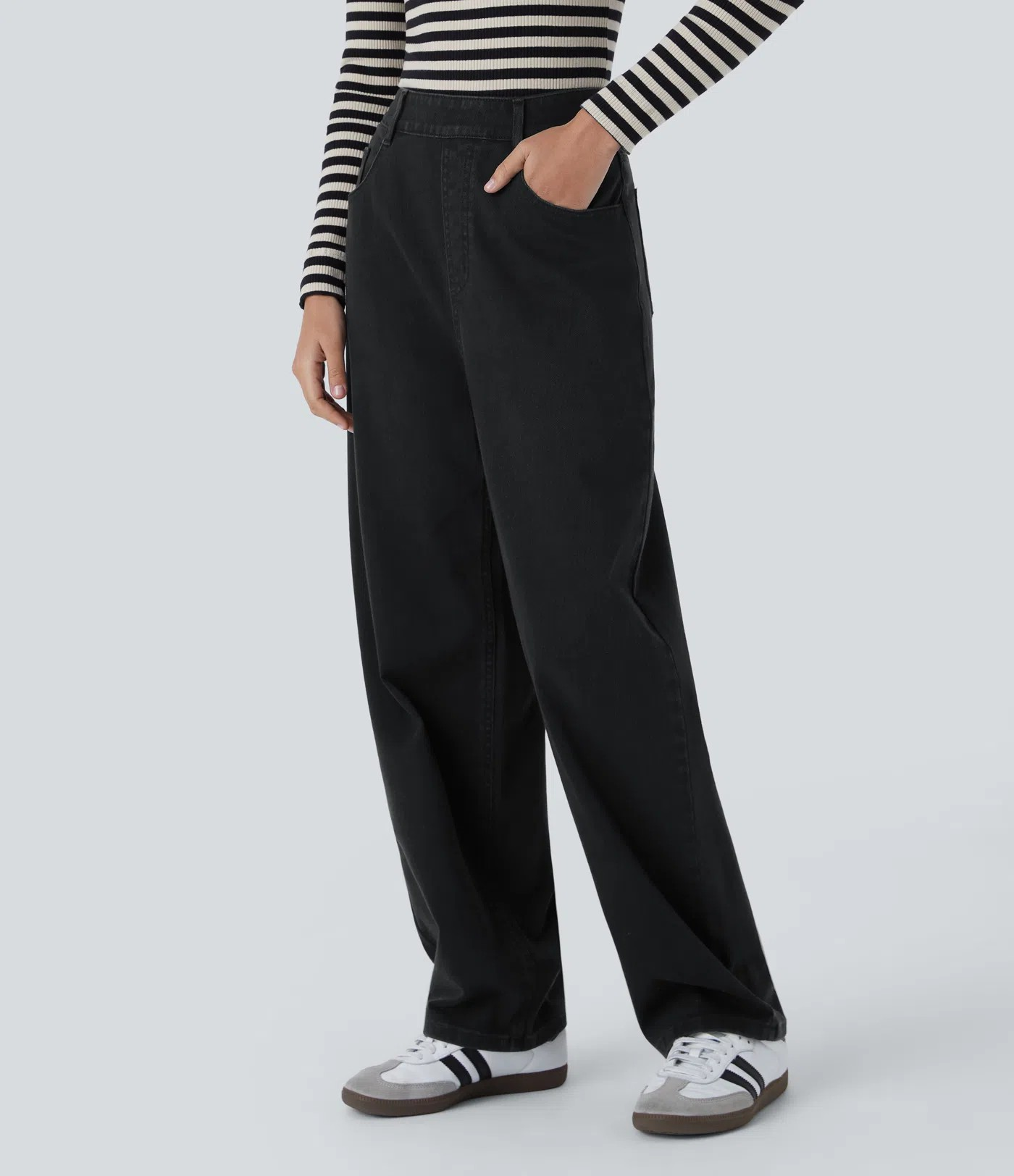 High-Waisted Baggy Jeans