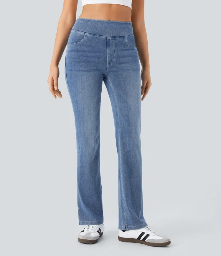 Washed Bootcut Jeans
