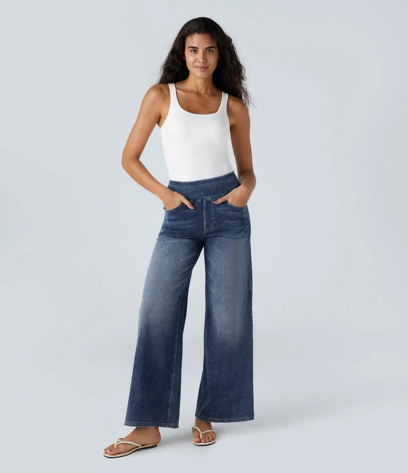 High waist wide-leg Jeans