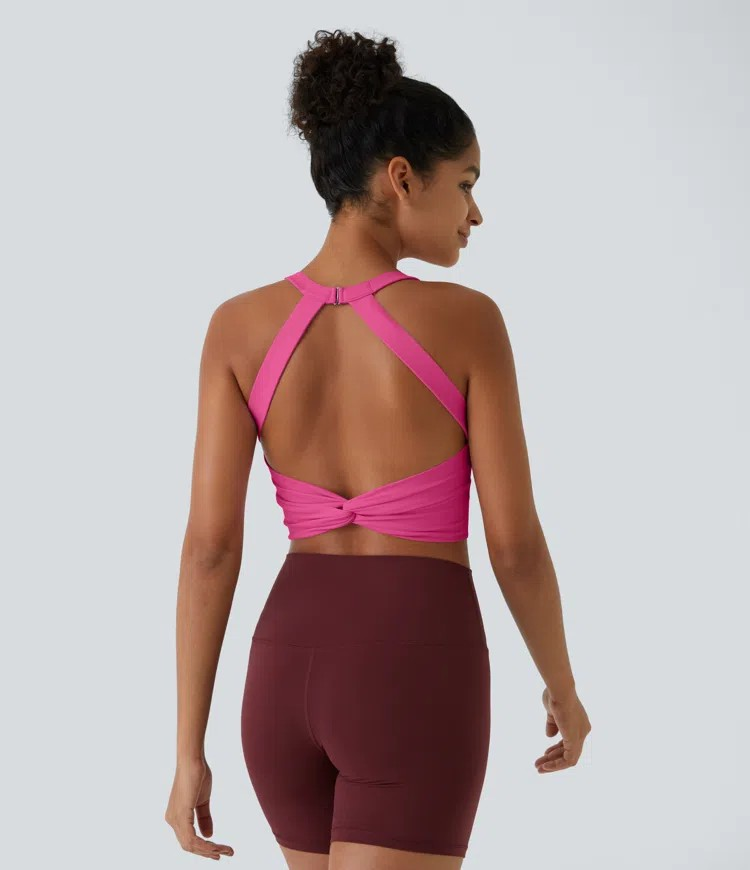 Softlyzero Plush Twist Crop Tank