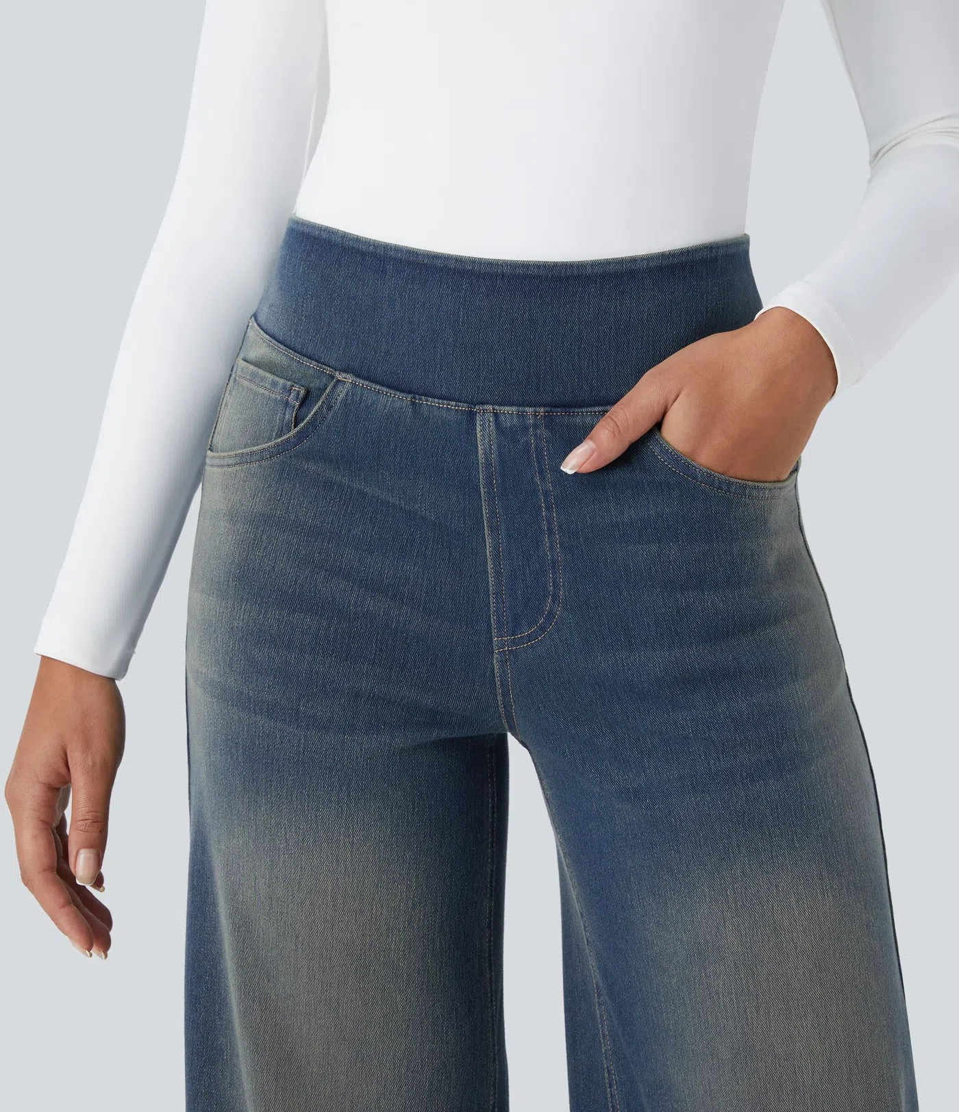 High waist wide-leg Jeans