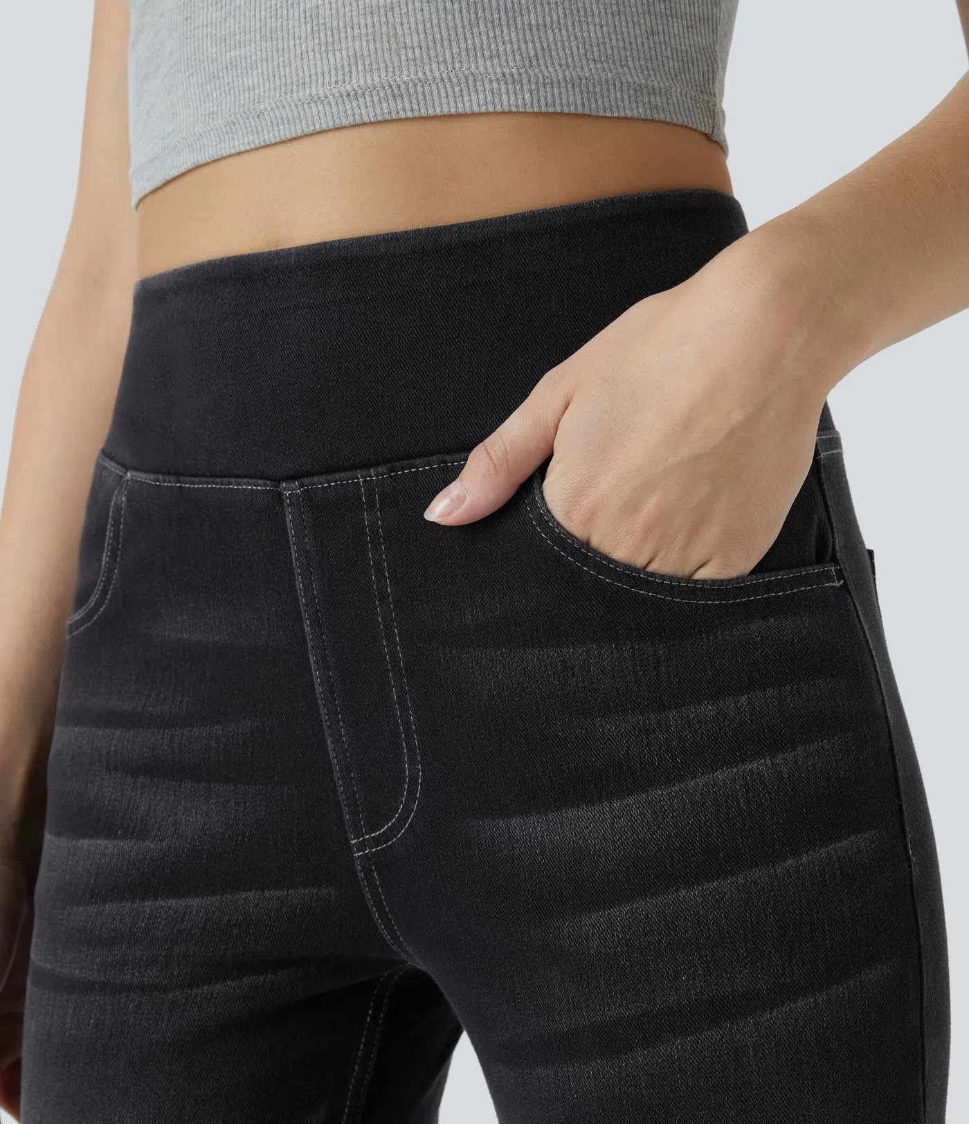 Washed Bootcut Jeans