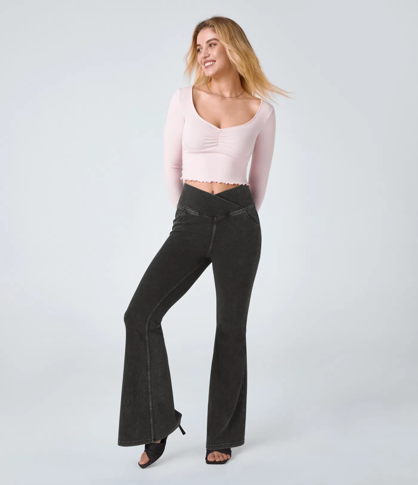 Crossover Flared Jeans