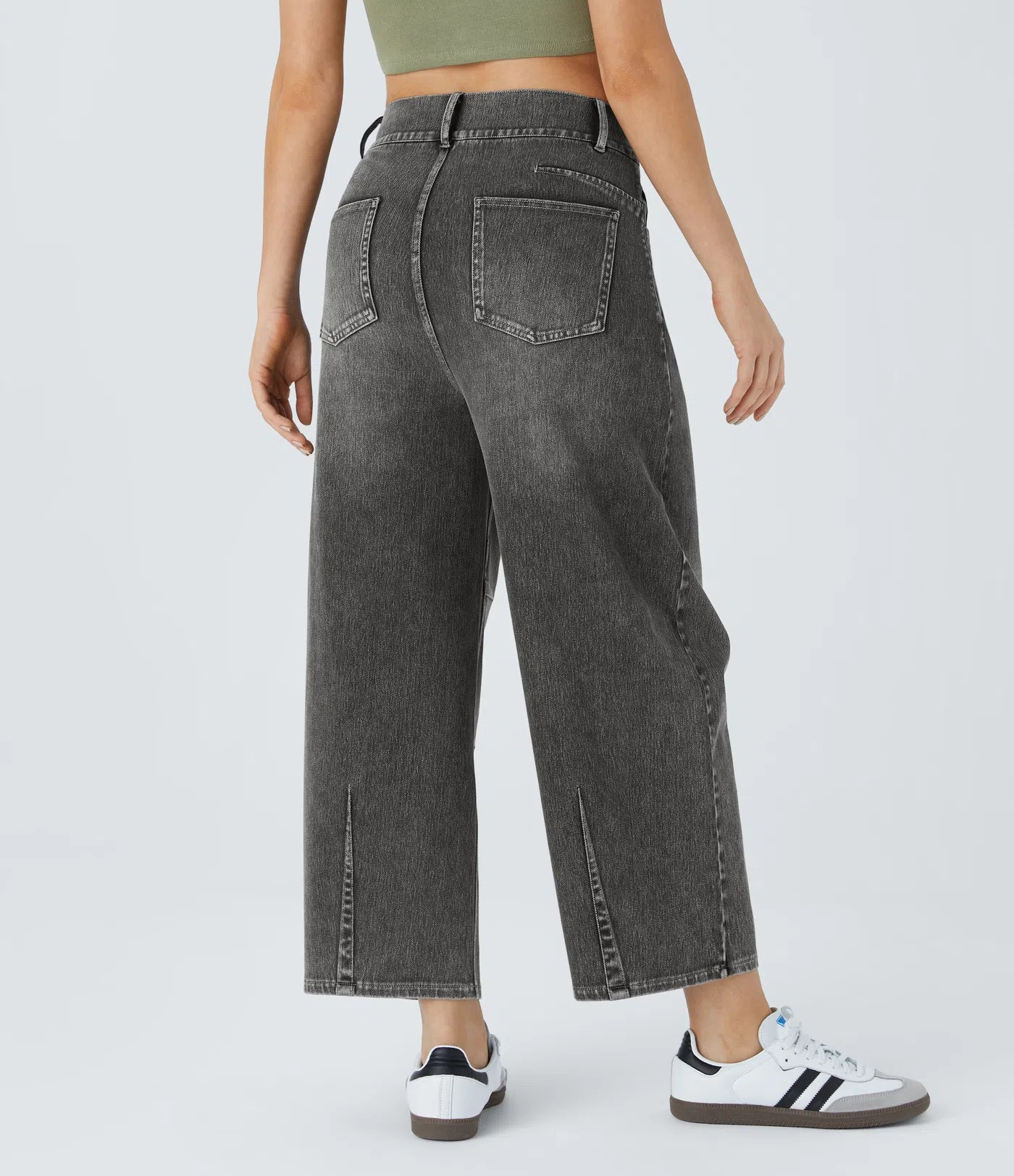 Barrel Leg Stretch Jeans
