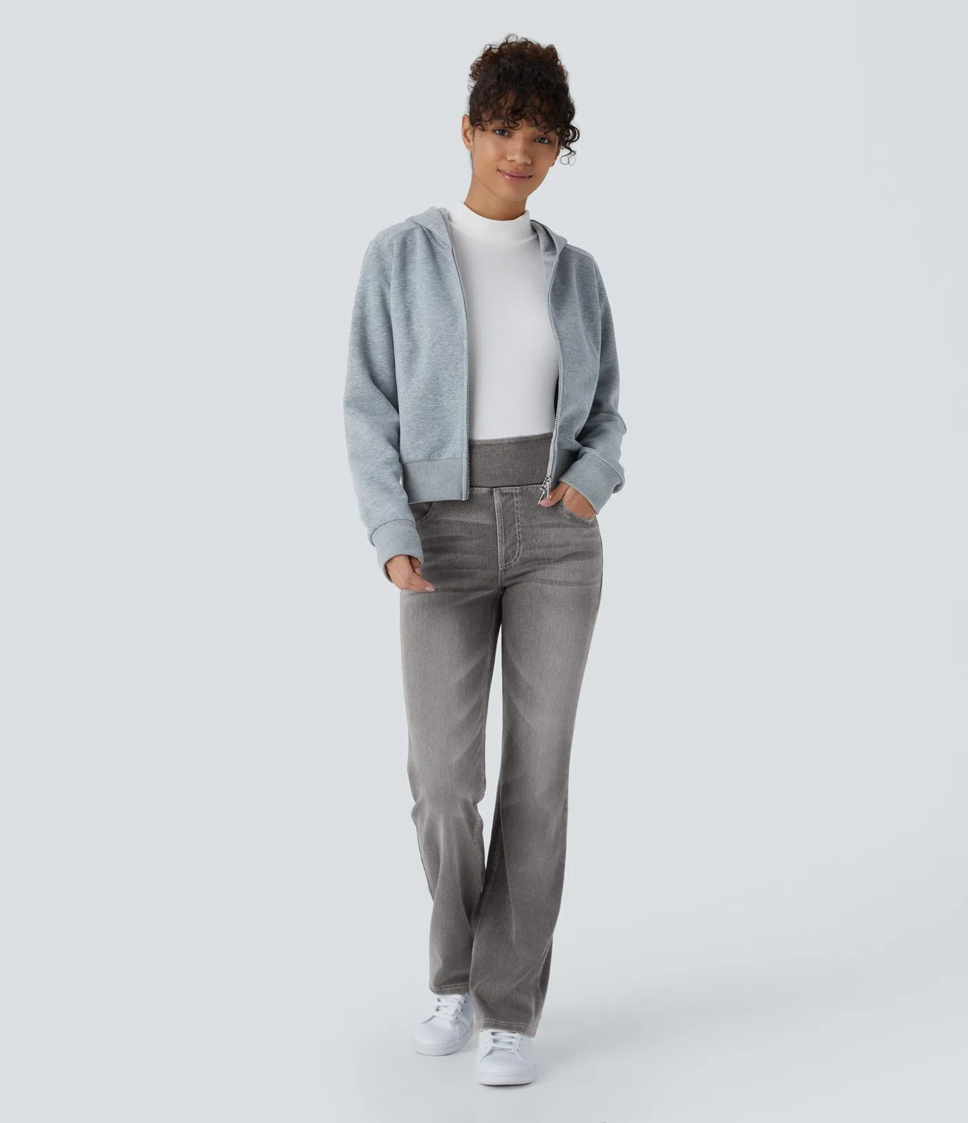 Washed Bootcut Jeans