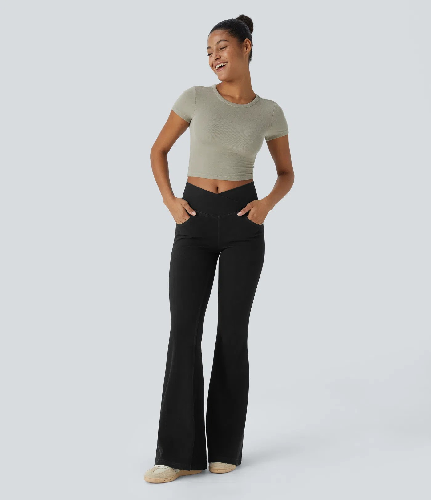 Crossover Flared Jeans