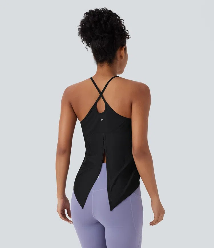 Backless Cross-Back Yoga Tank
