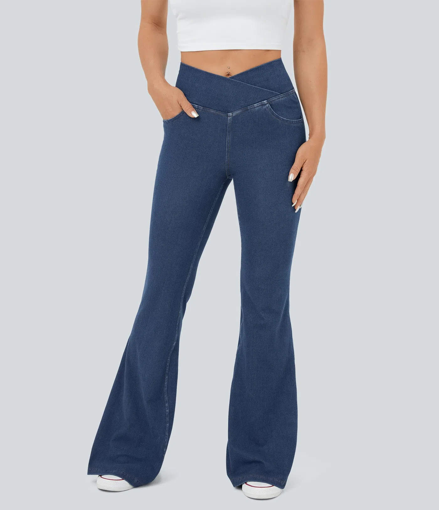 Crossover Flared Jeans