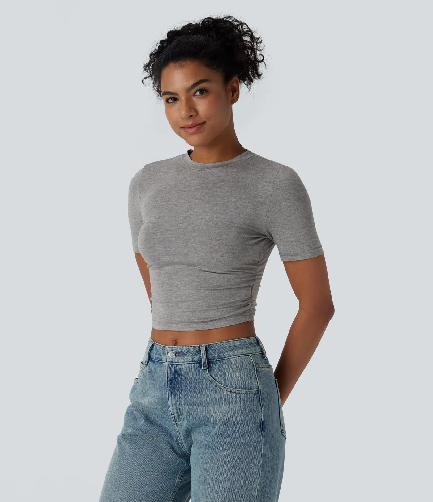 Ruffle crop T-shirt