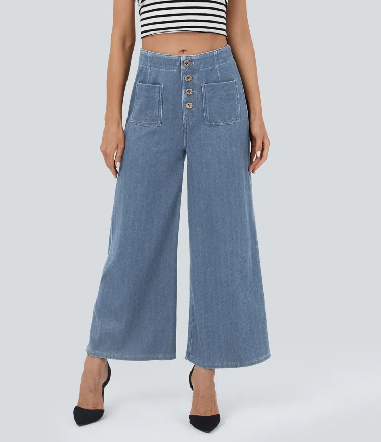 Flared Knit Jeans