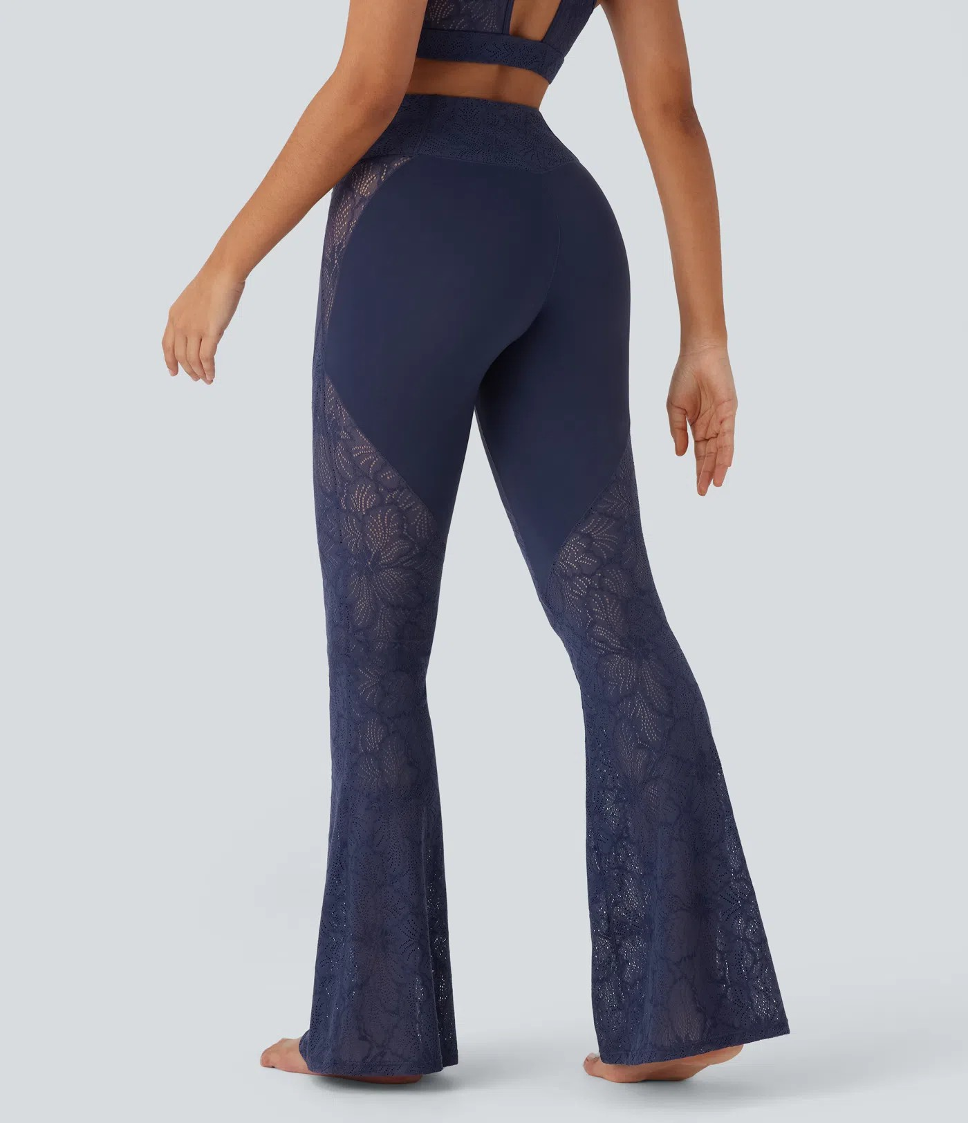Lace Cross Flare Yoga Leggings