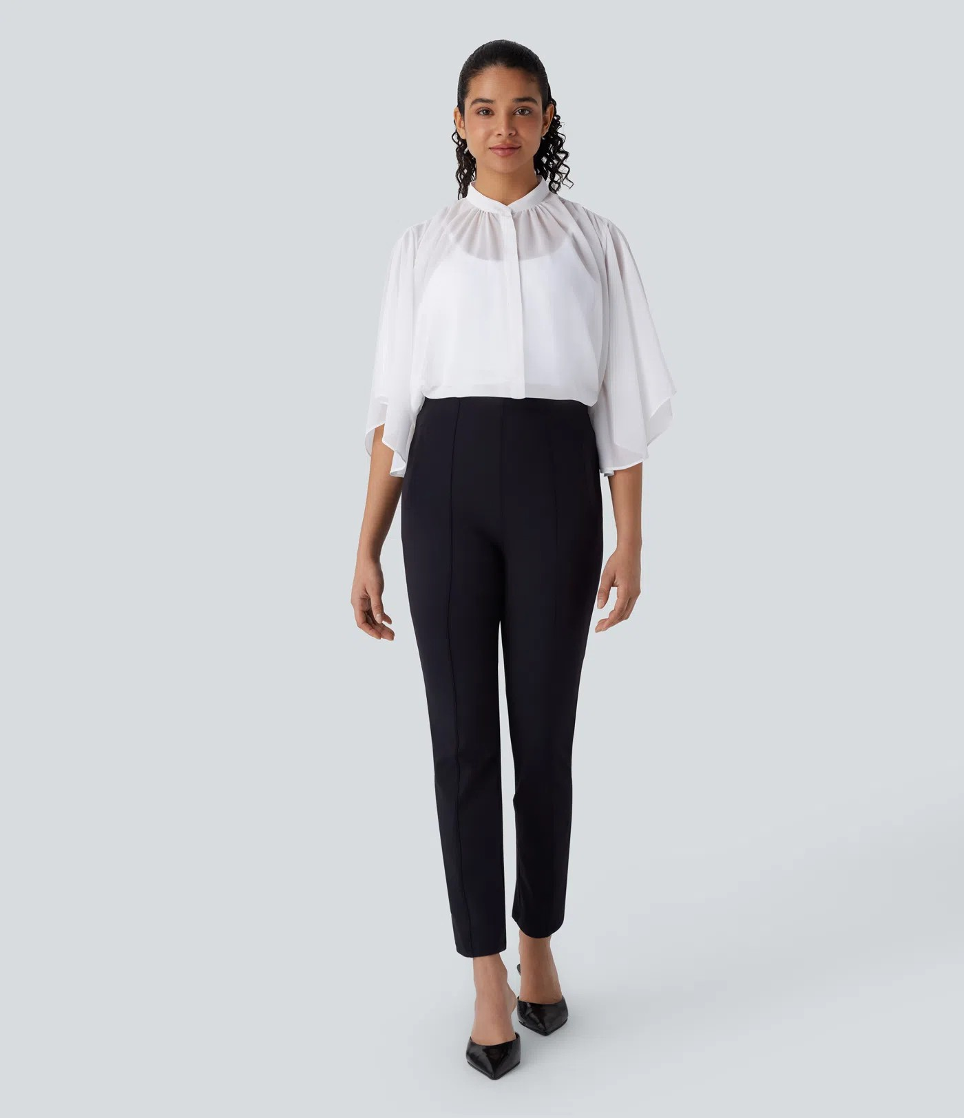 Flowy transparent work shirt