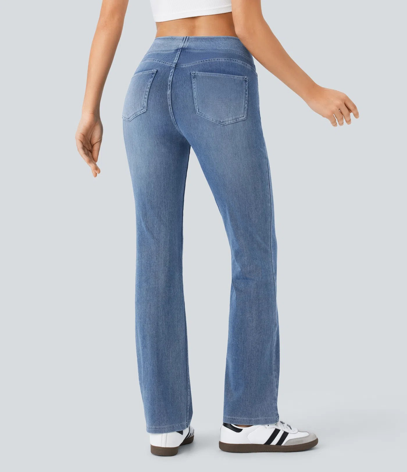 Washed Bootcut Jeans