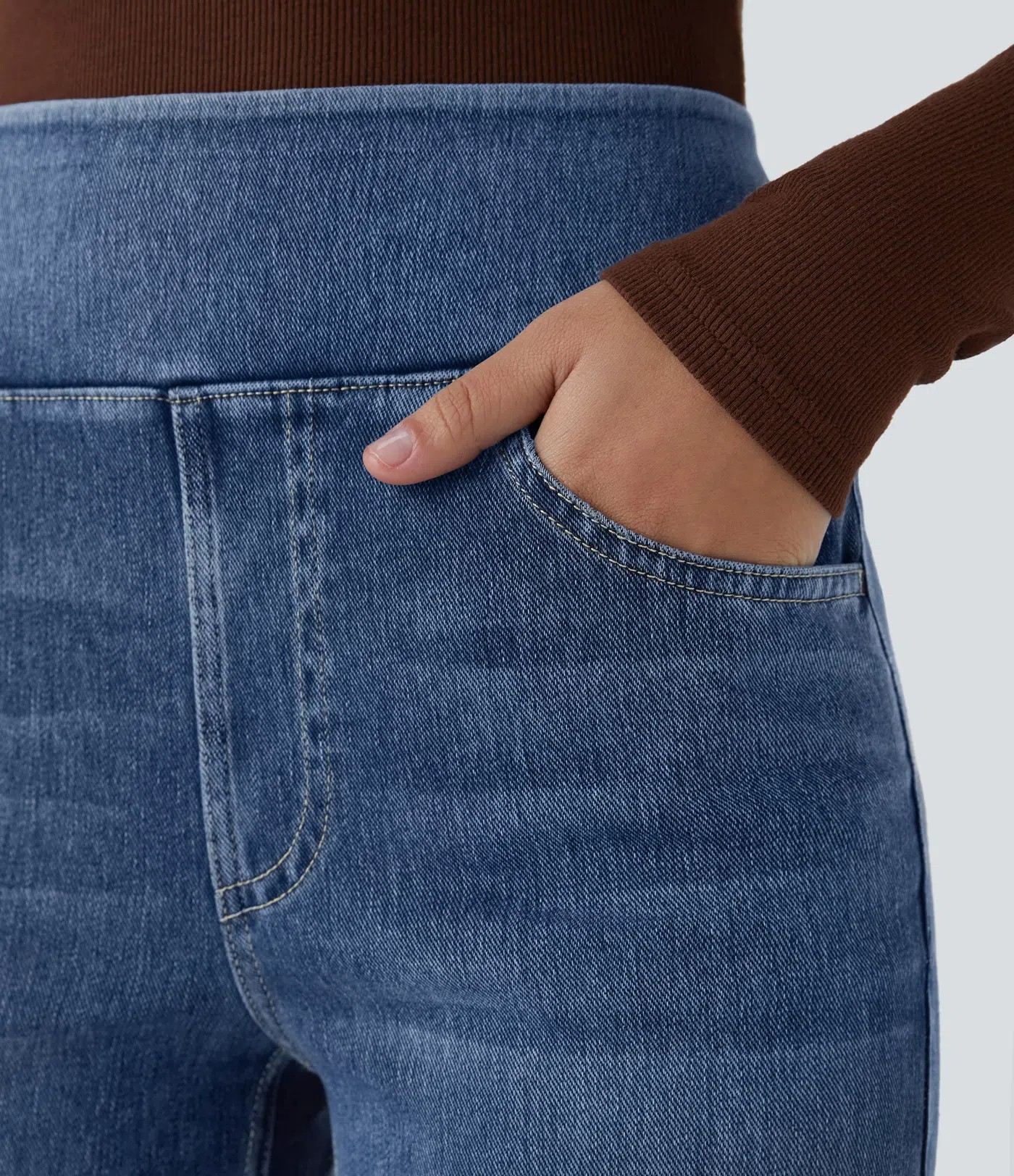 Washed Bootcut Jeans