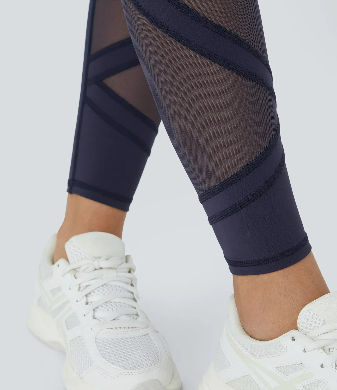 Plush mesh yoga leggings
