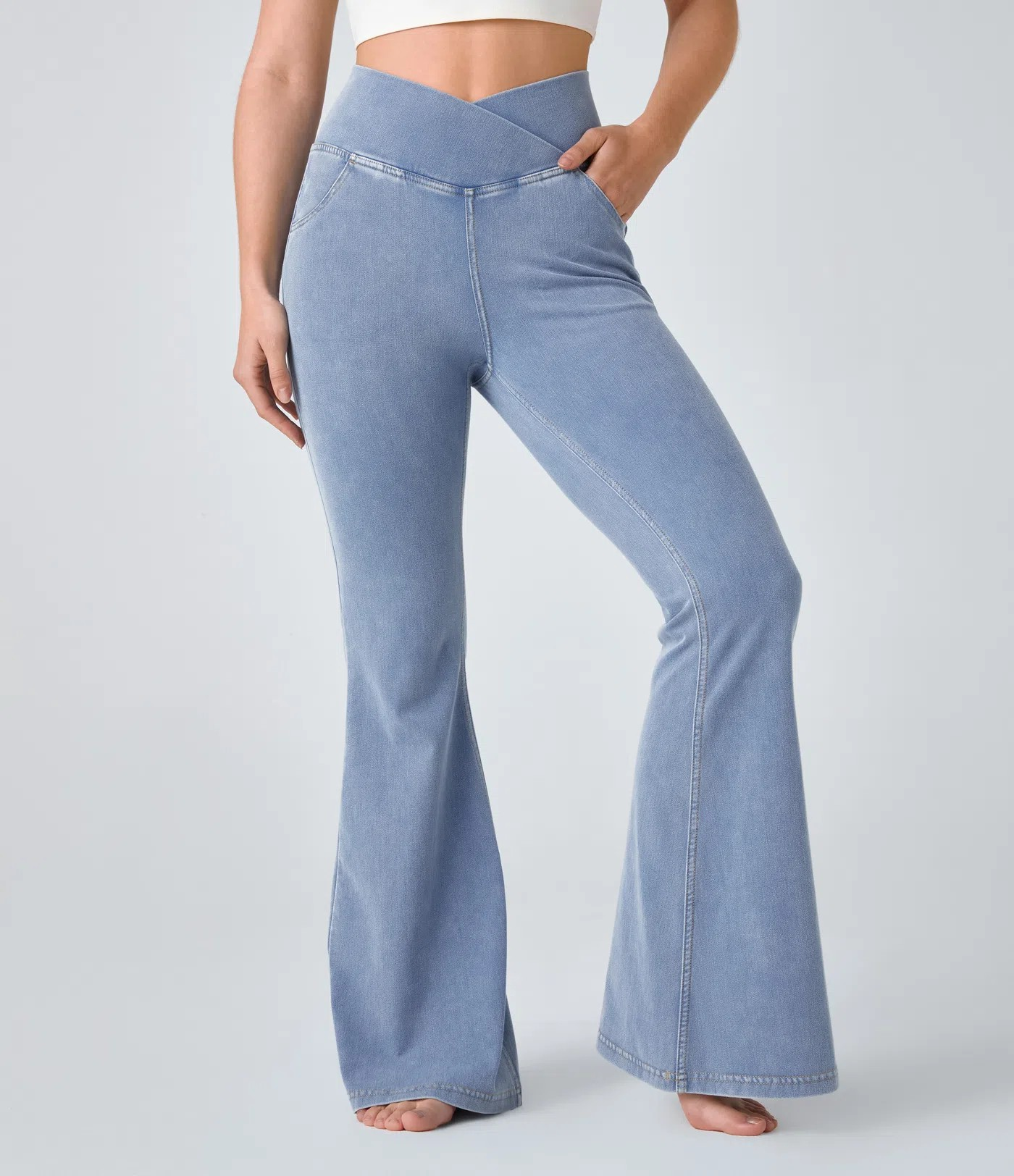 Crossover Flared Jeans