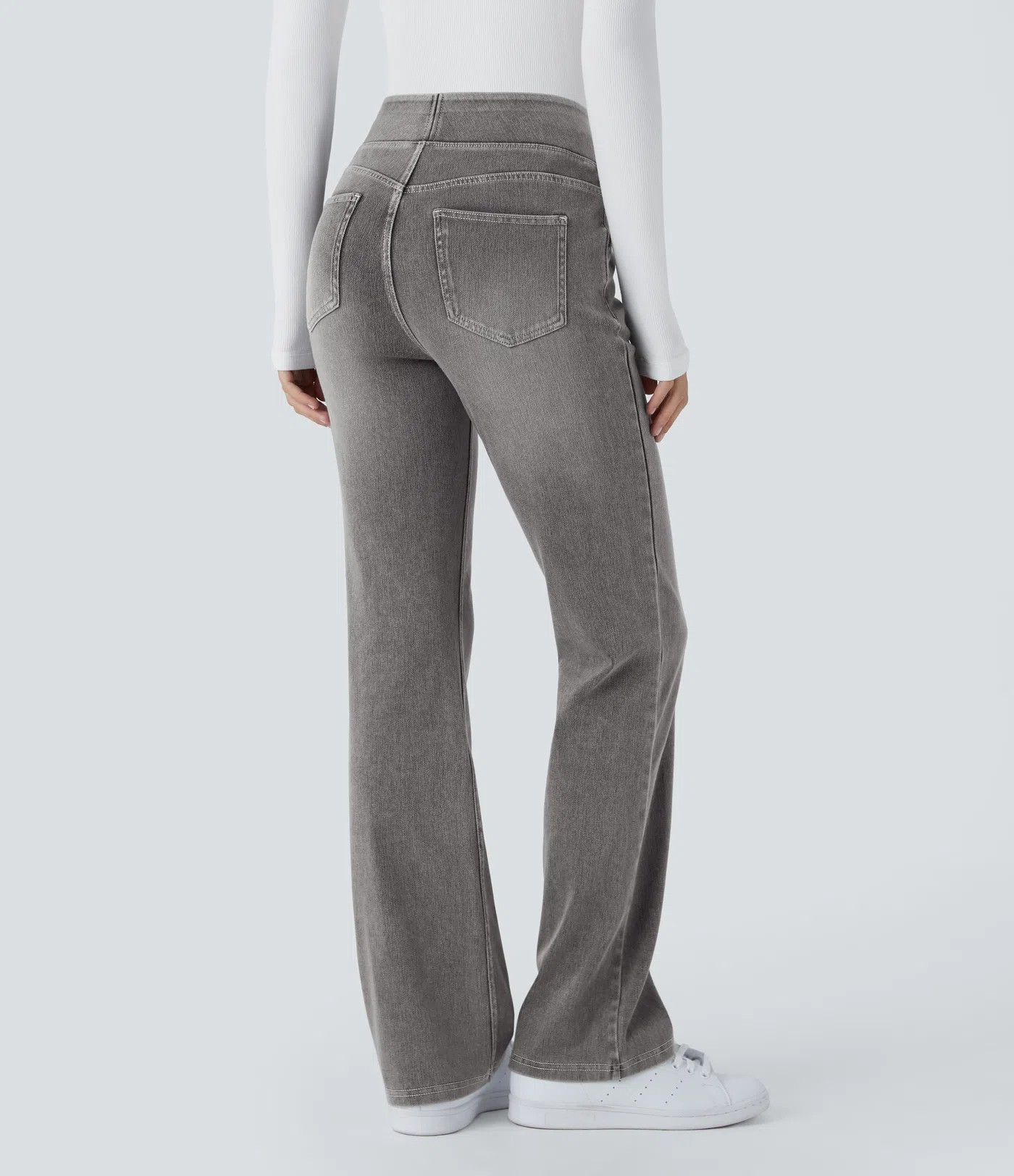 Washed Bootcut Jeans
