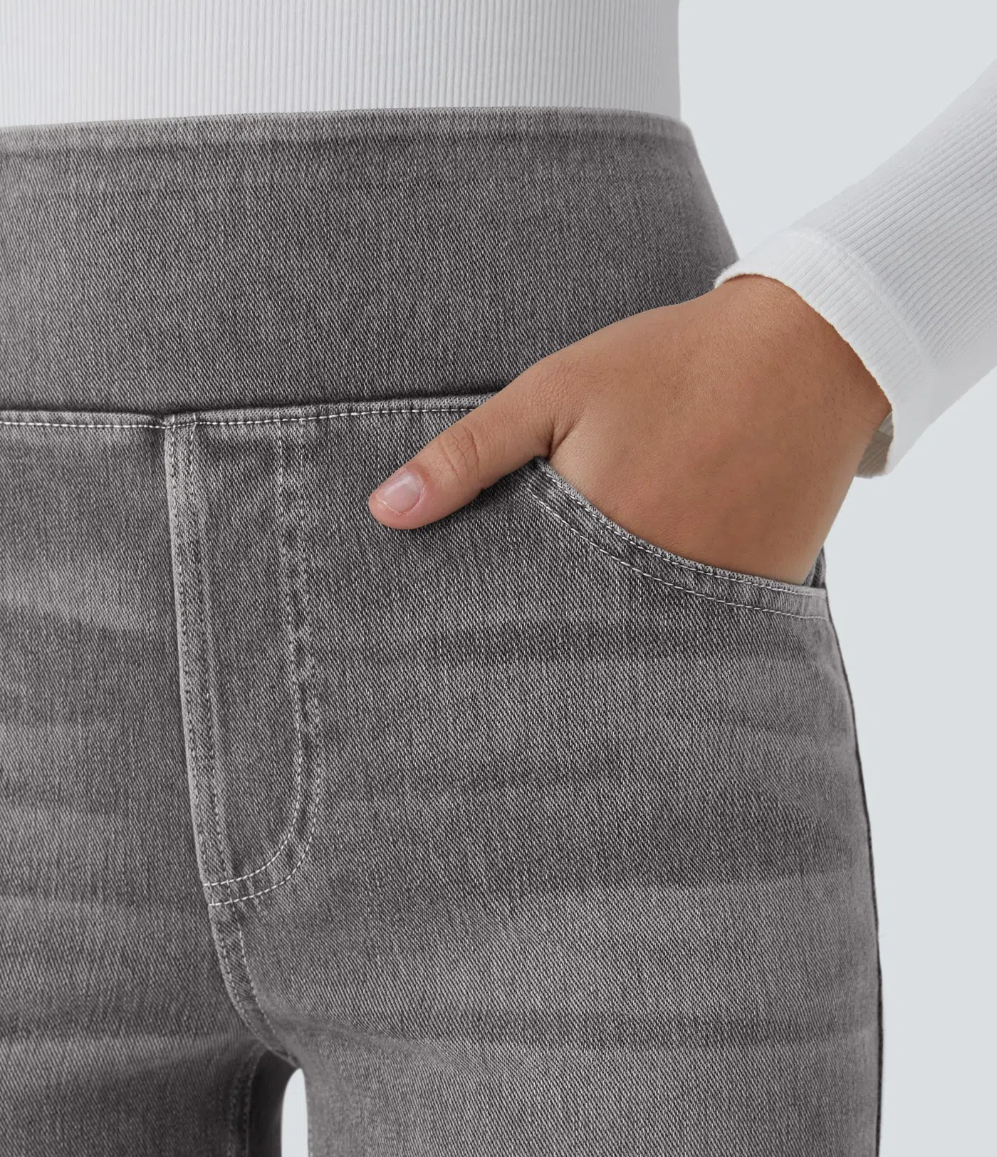 Washed Bootcut Jeans