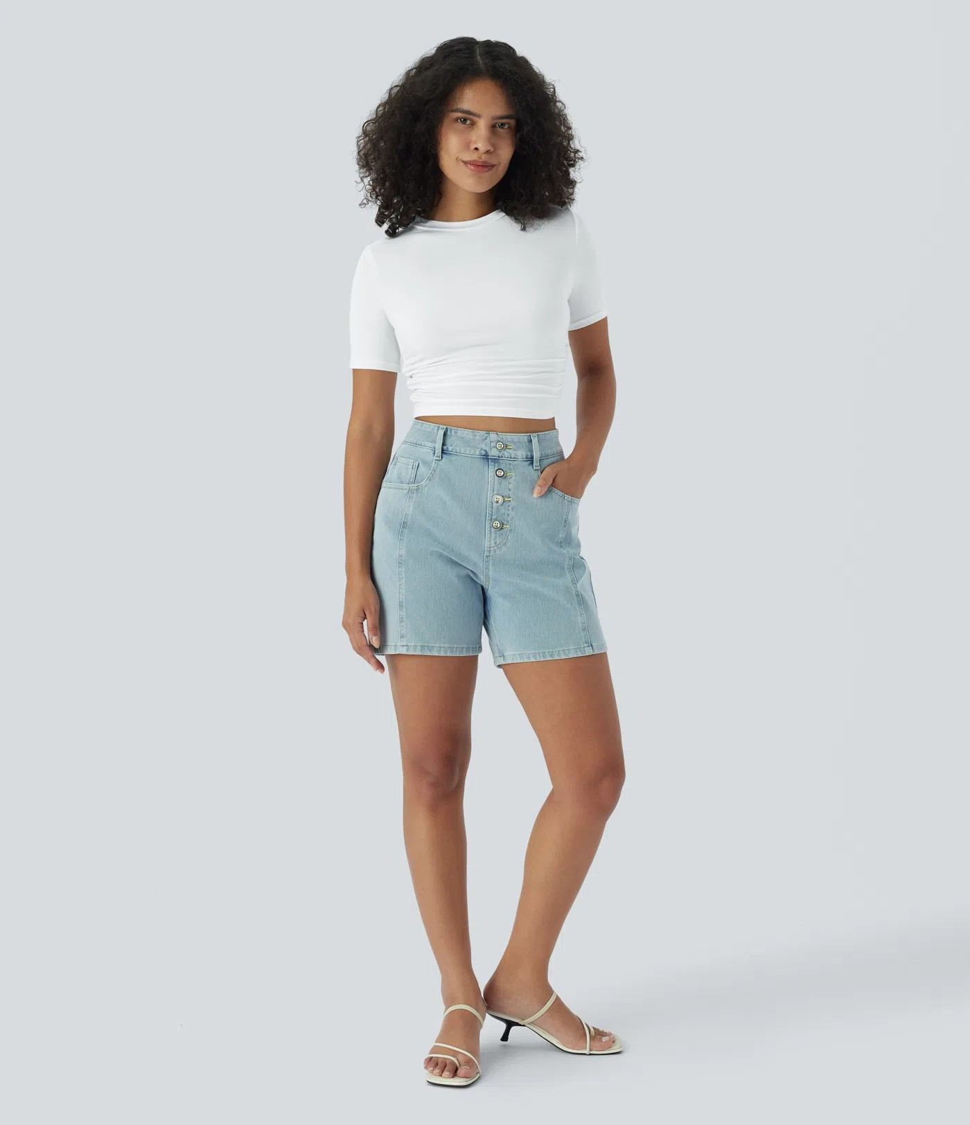 Ruffle crop T-shirt