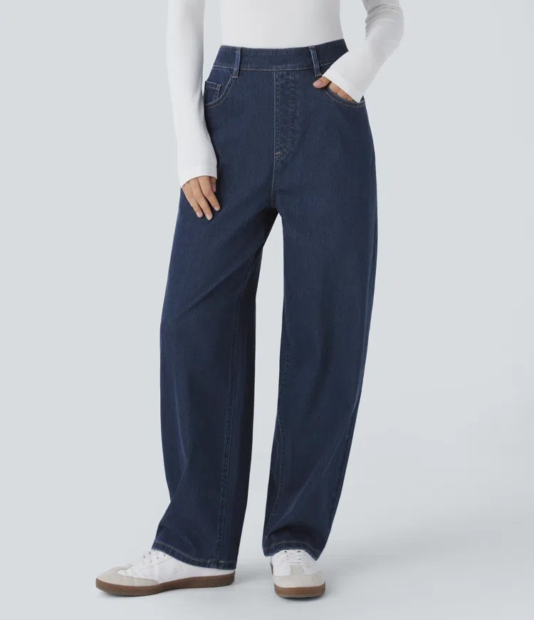 High-Waisted Baggy Jeans