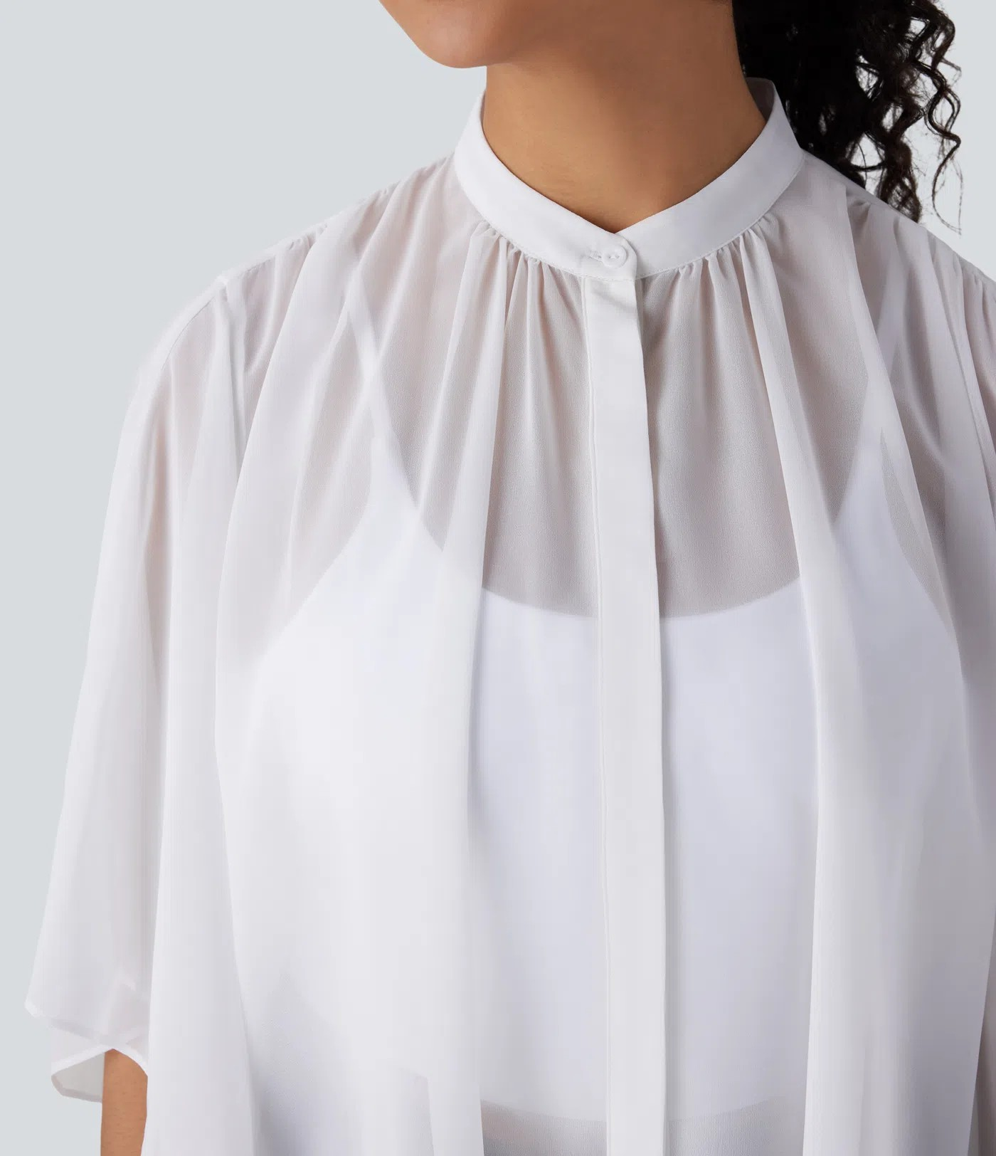 Flowy transparent work shirt