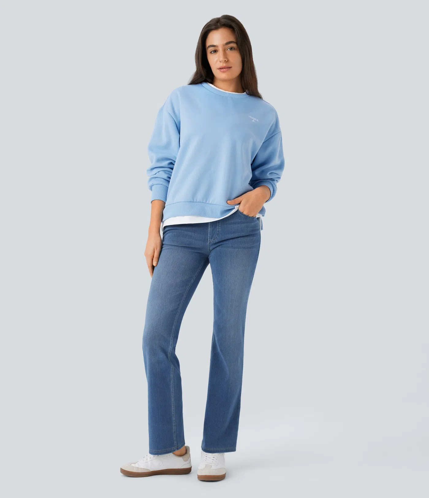 Washed Bootcut Jeans