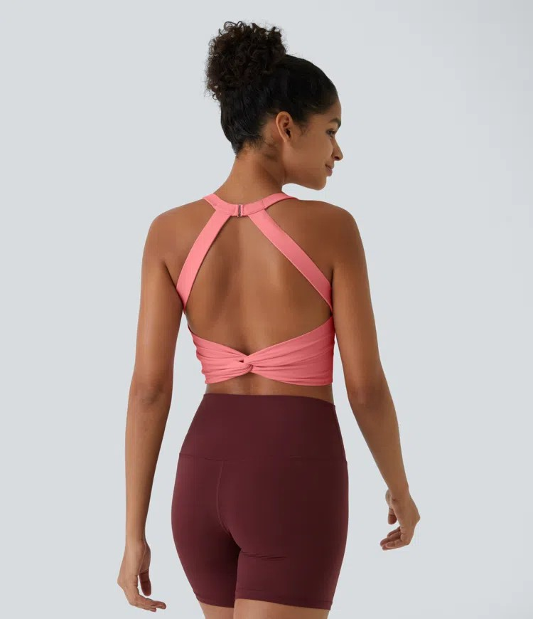 Softlyzero Plush Twist Crop Tank