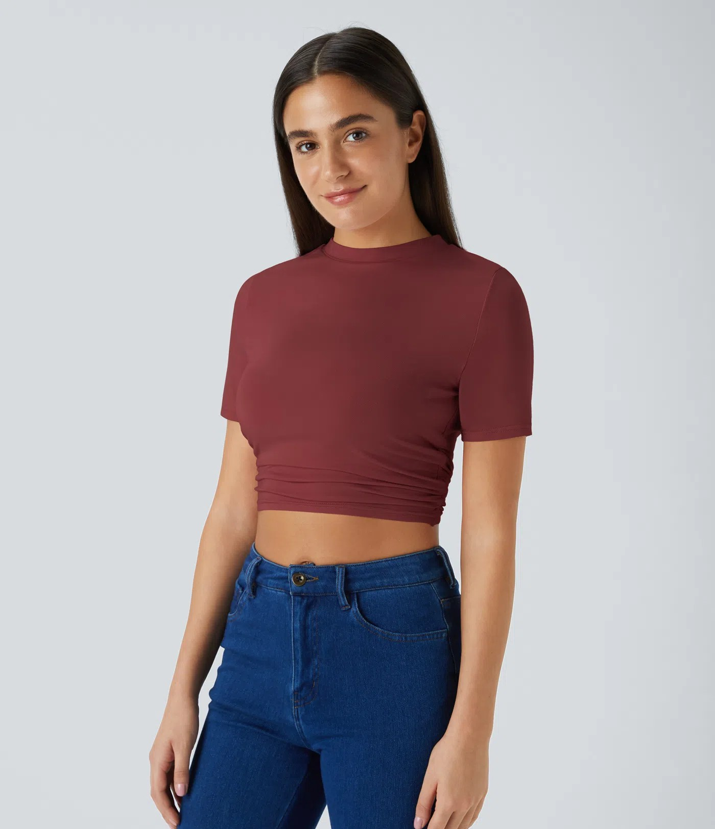 Ruffle crop T-shirt