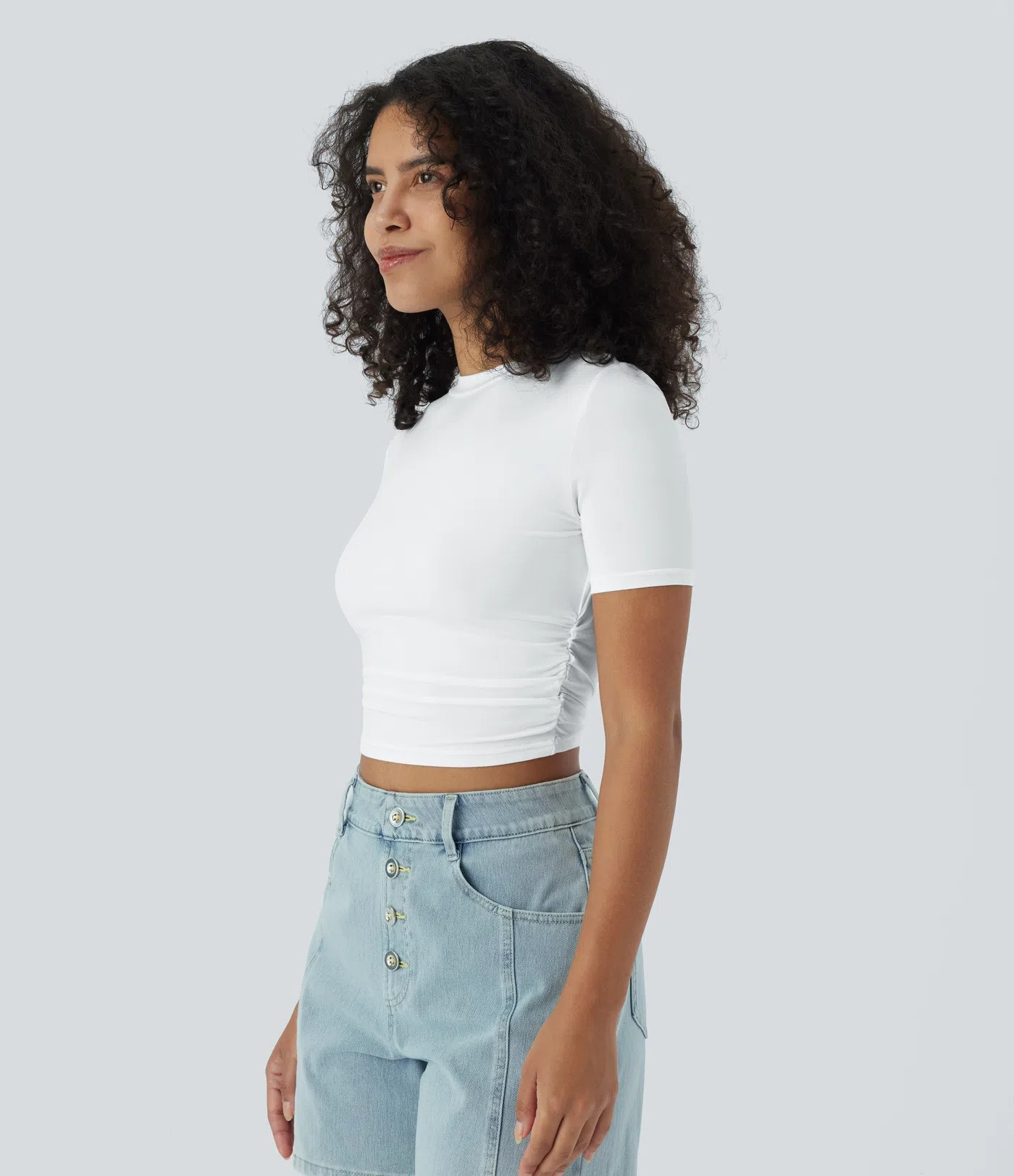Ruffle crop T-shirt