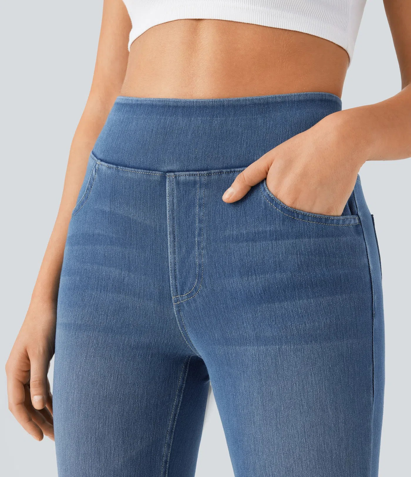 Washed Bootcut Jeans