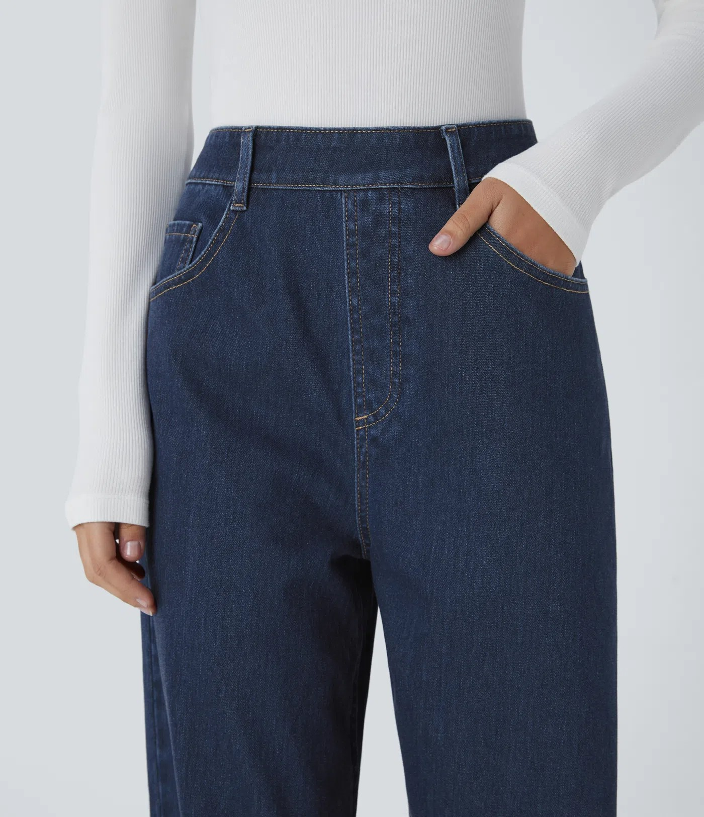 High-Waisted Baggy Jeans