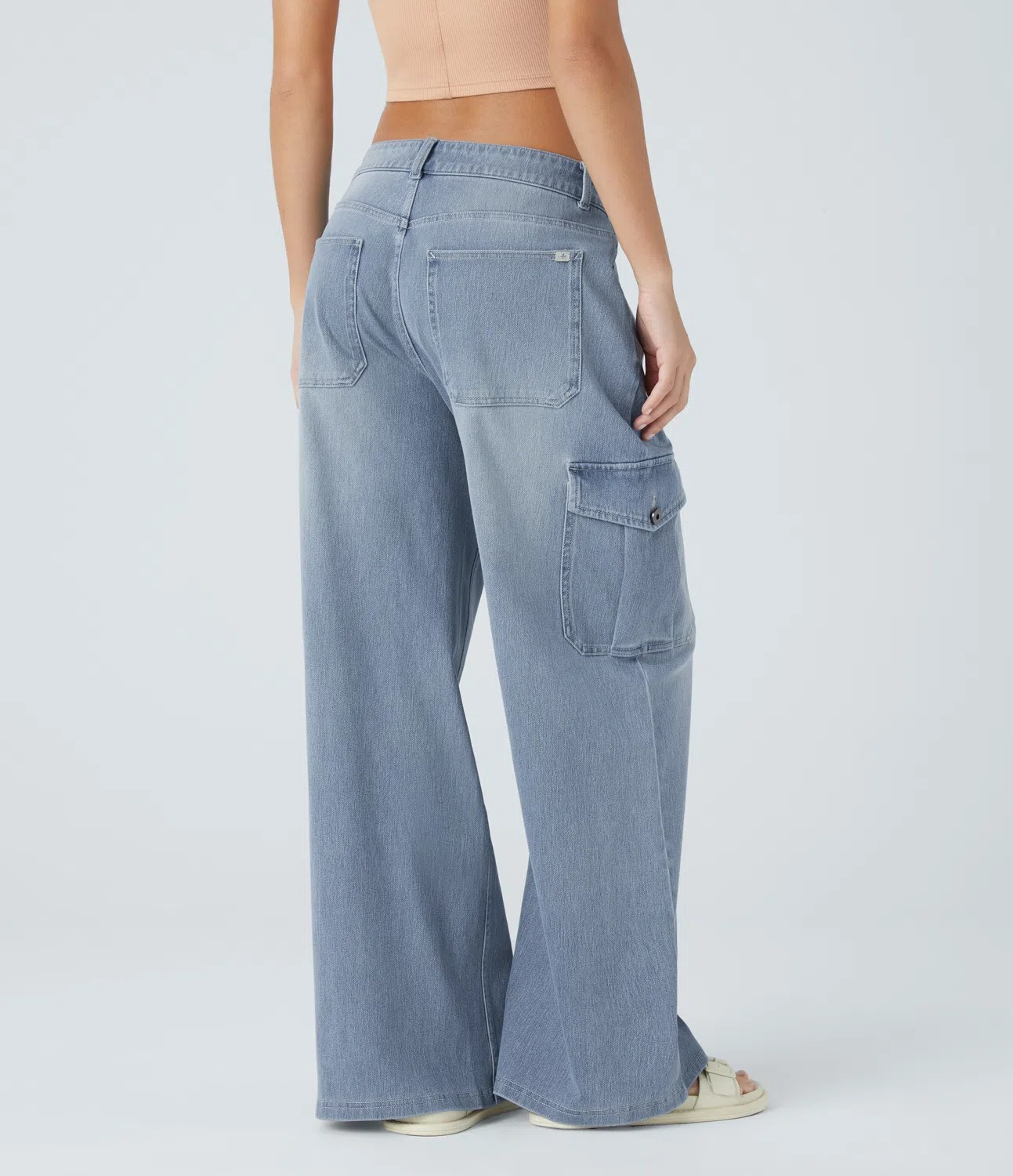 Casual cargo baggy jeans