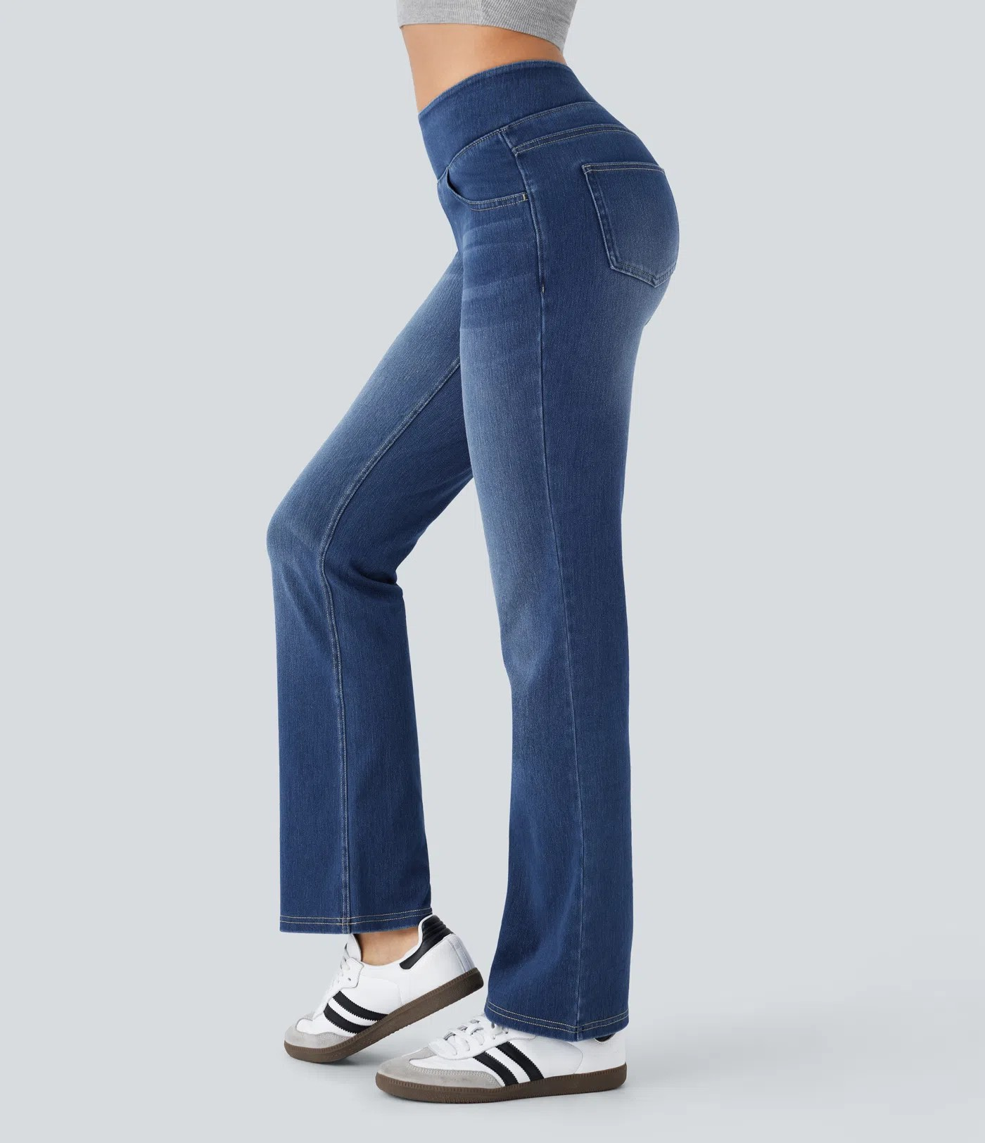 Washed Bootcut Jeans