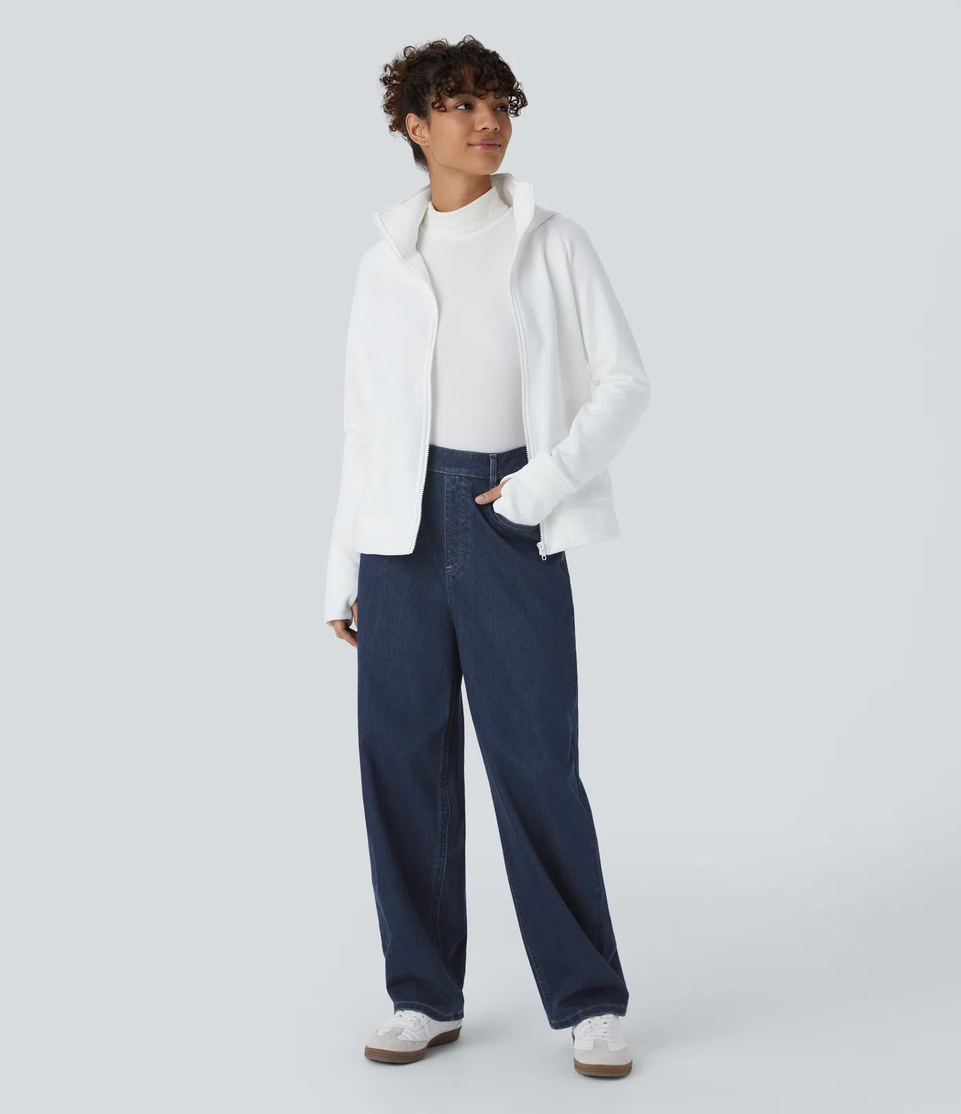 High-Waisted Baggy Jeans