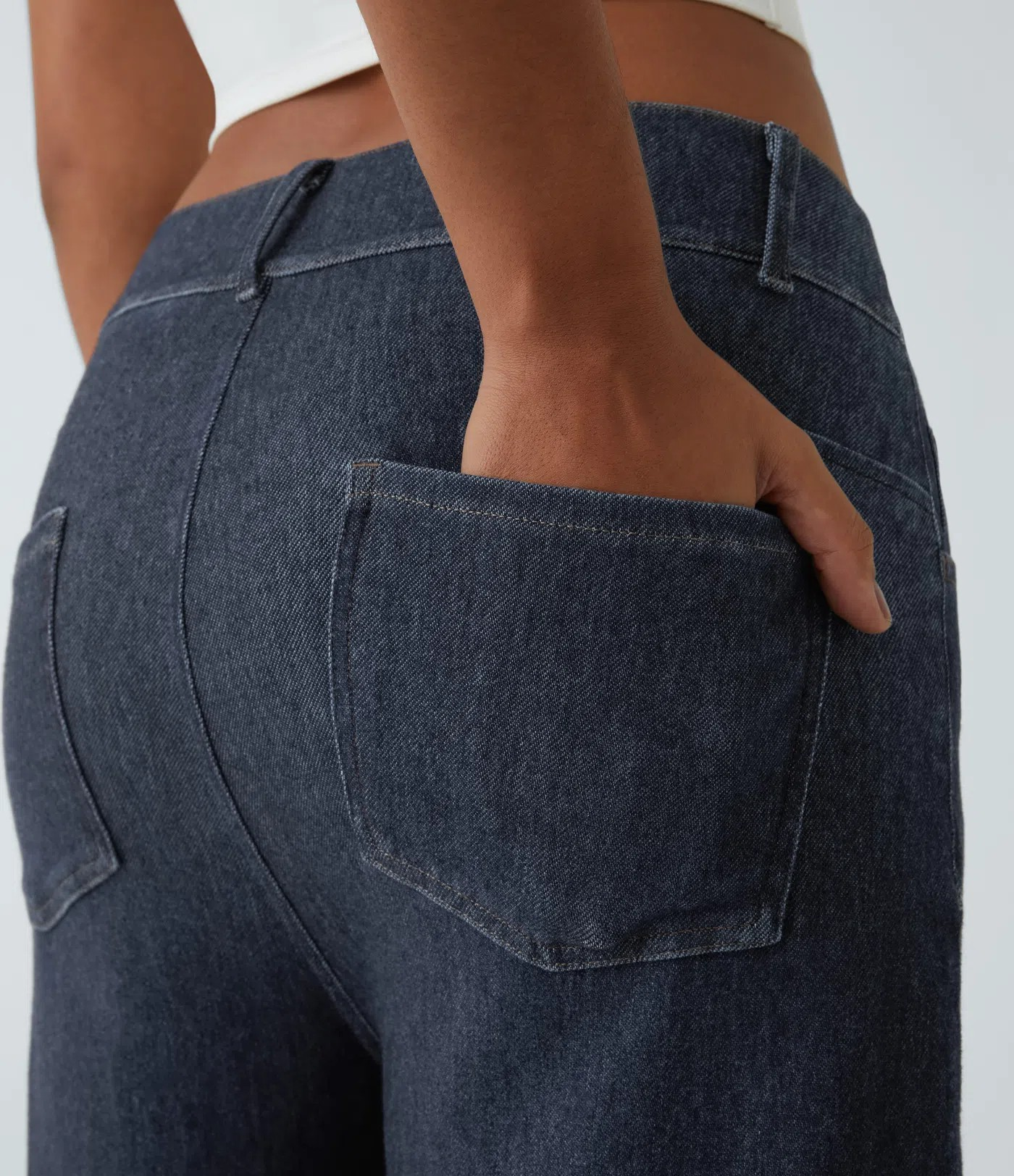 Barrel Leg Stretch Jeans