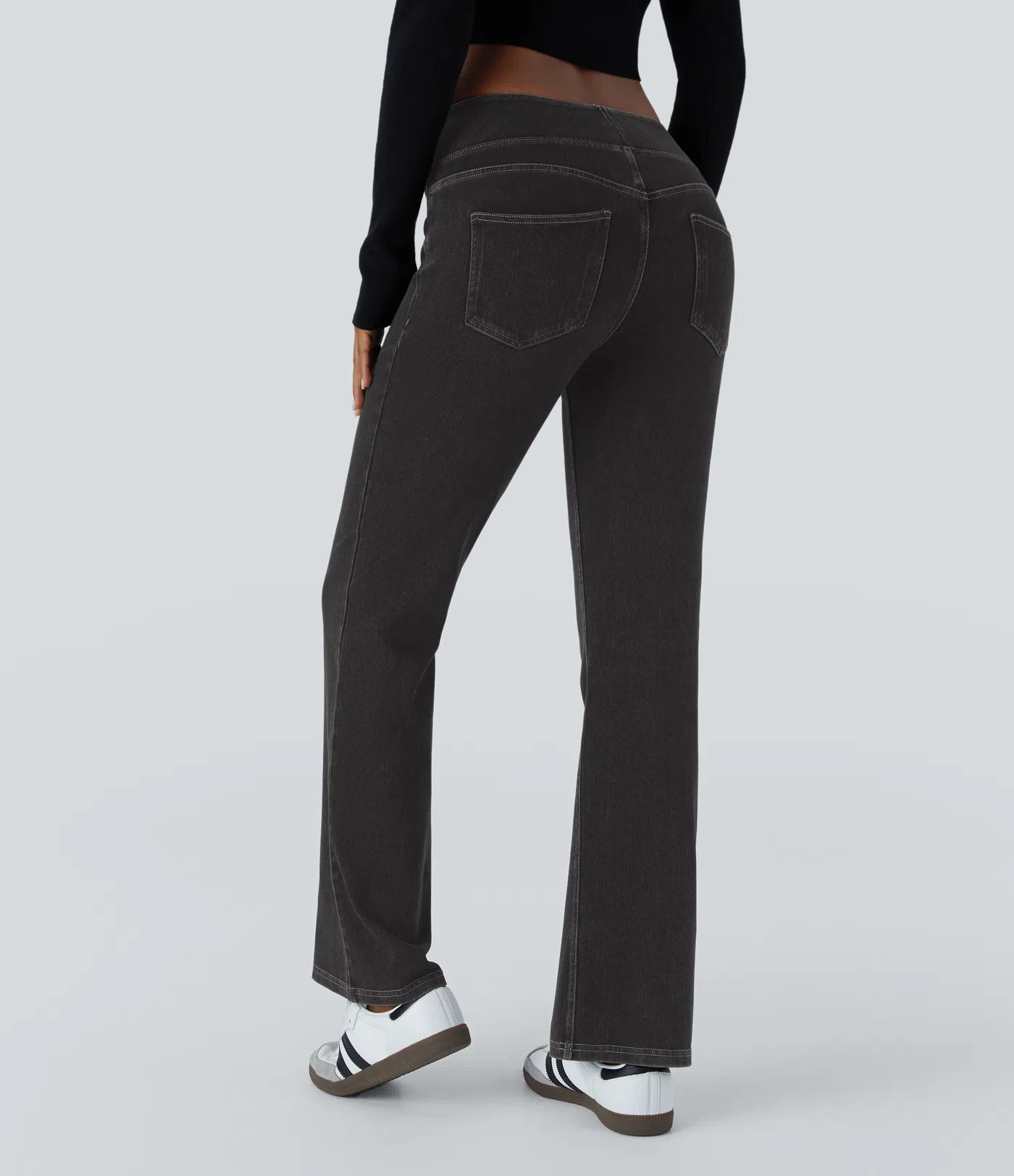 Low-Waist Bootcut Jeans