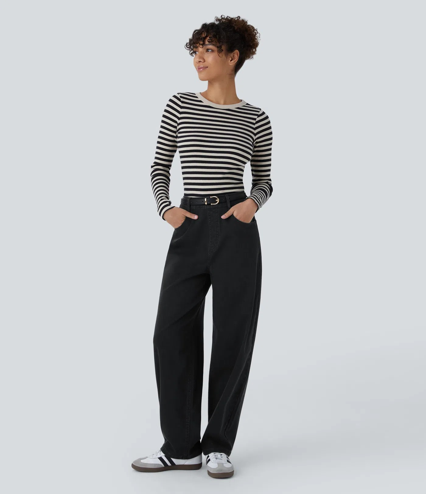 High-Waisted Baggy Jeans