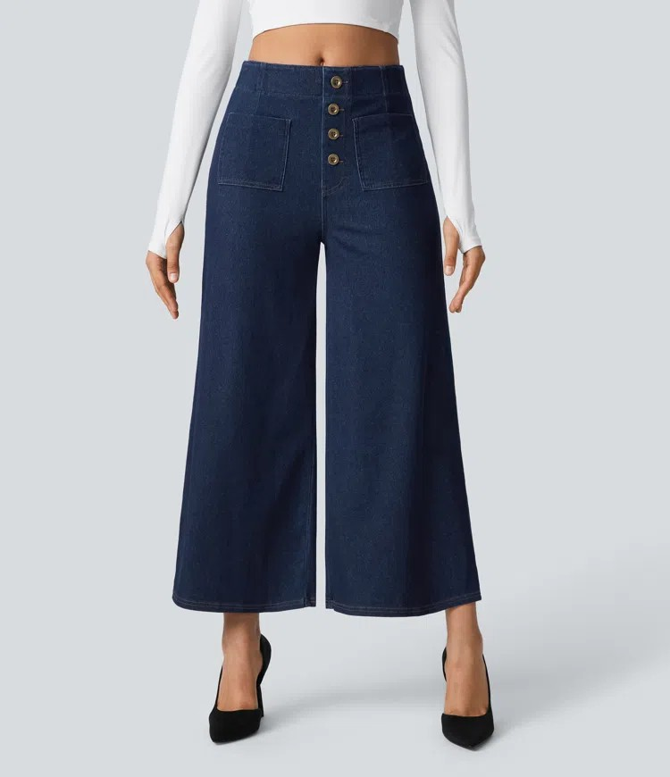 Flared Knit Jeans