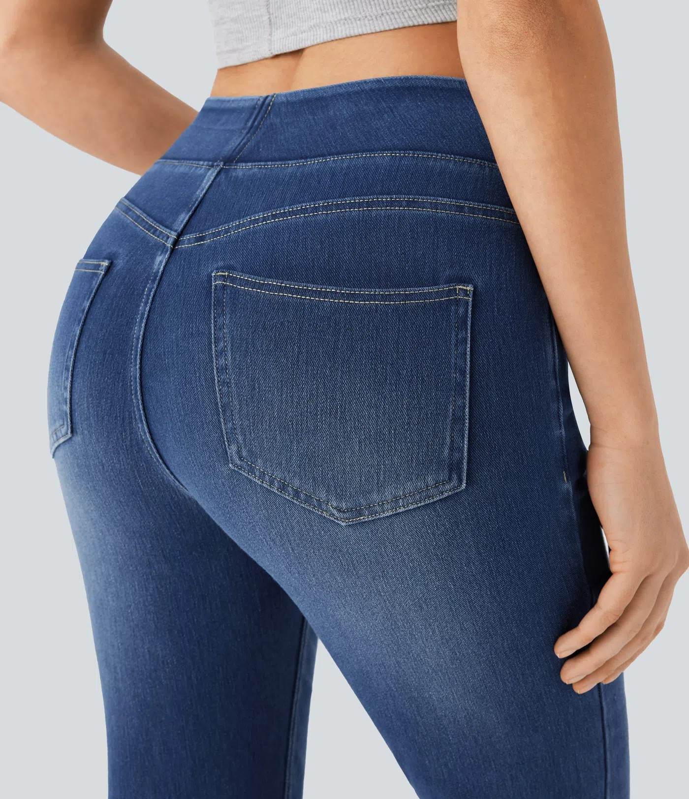 Washed Bootcut Jeans