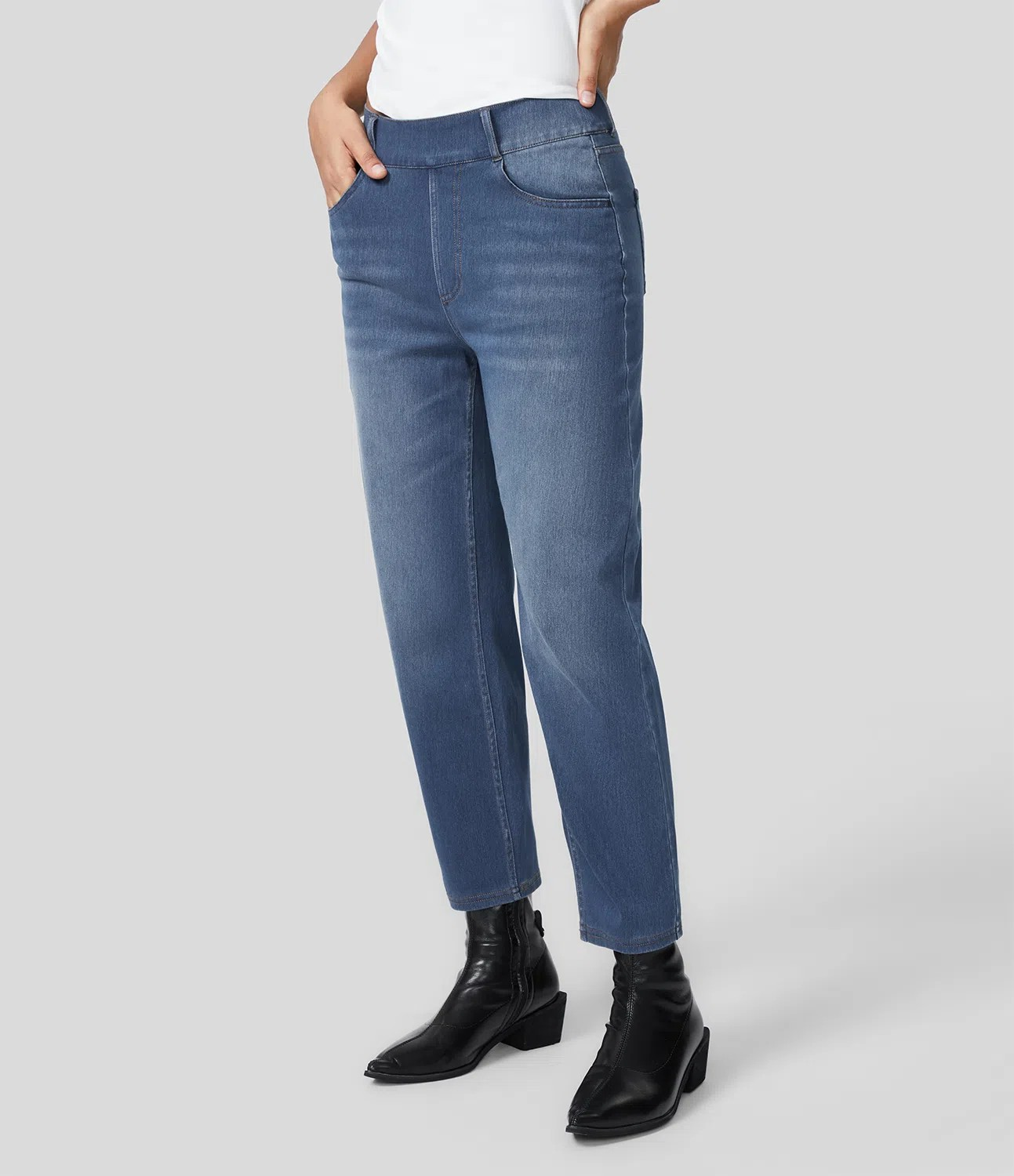 Faded Tapered Jeans