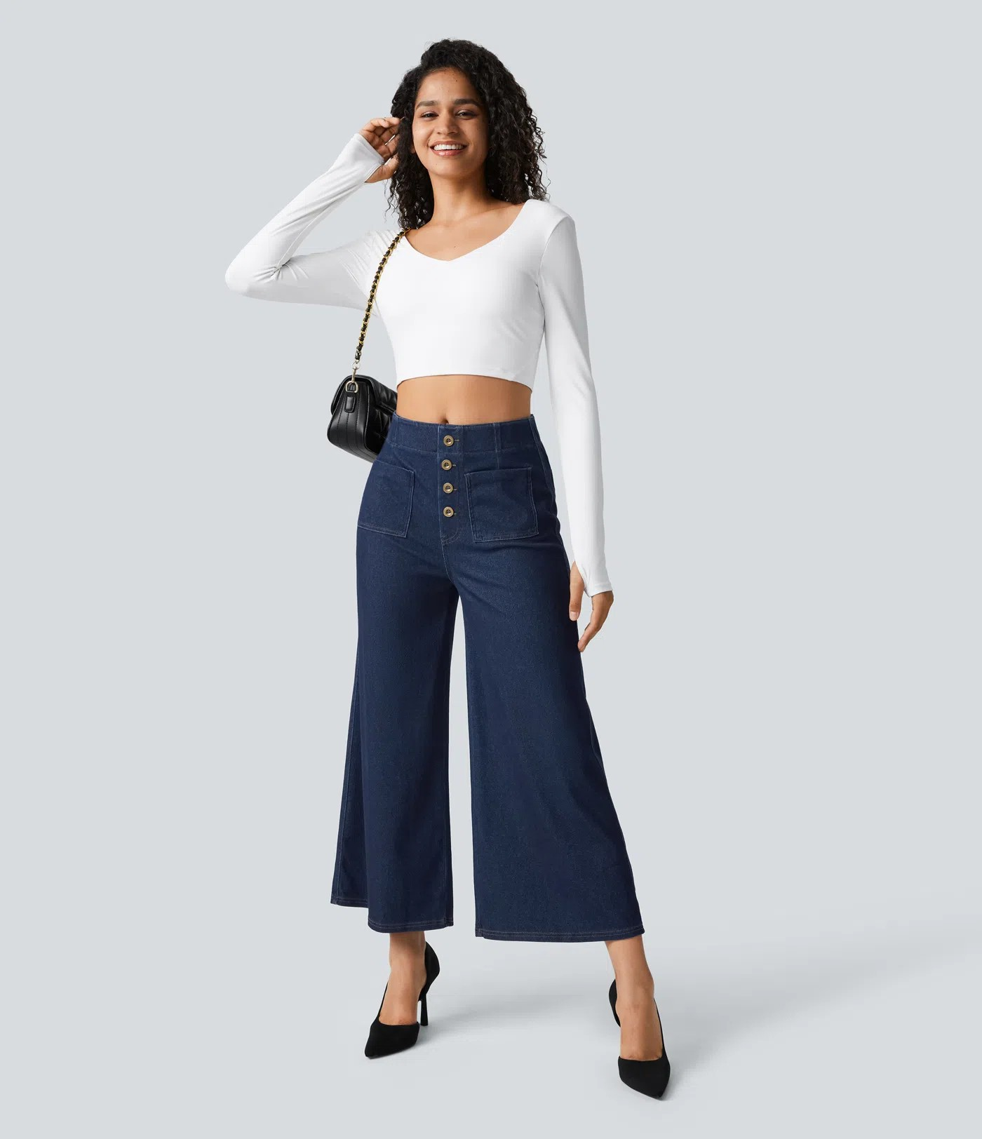 Flared Knit Jeans
