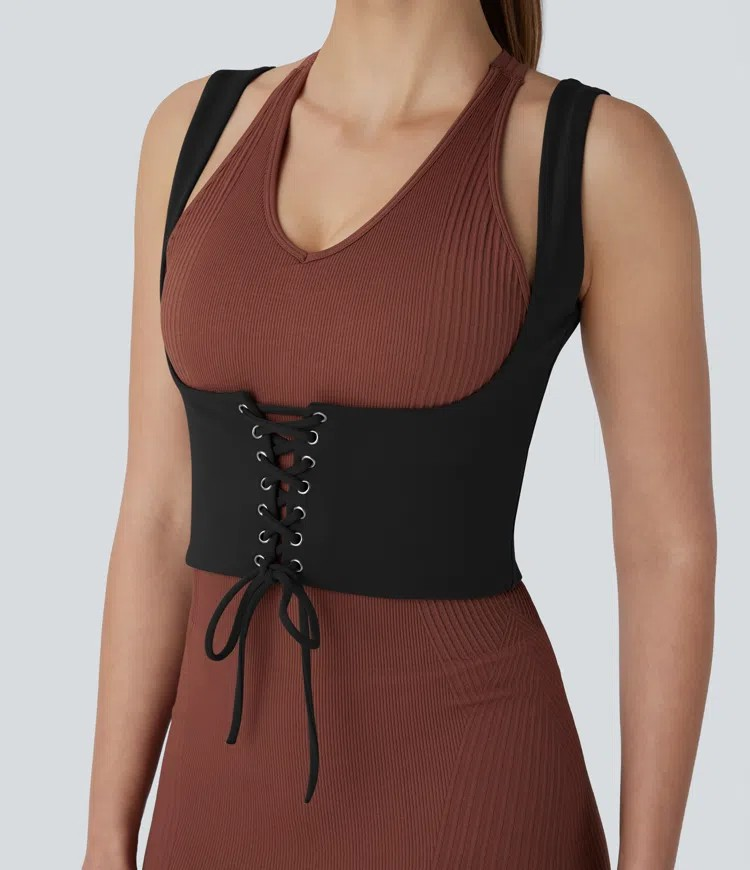 Cross-Back Corset Tank
